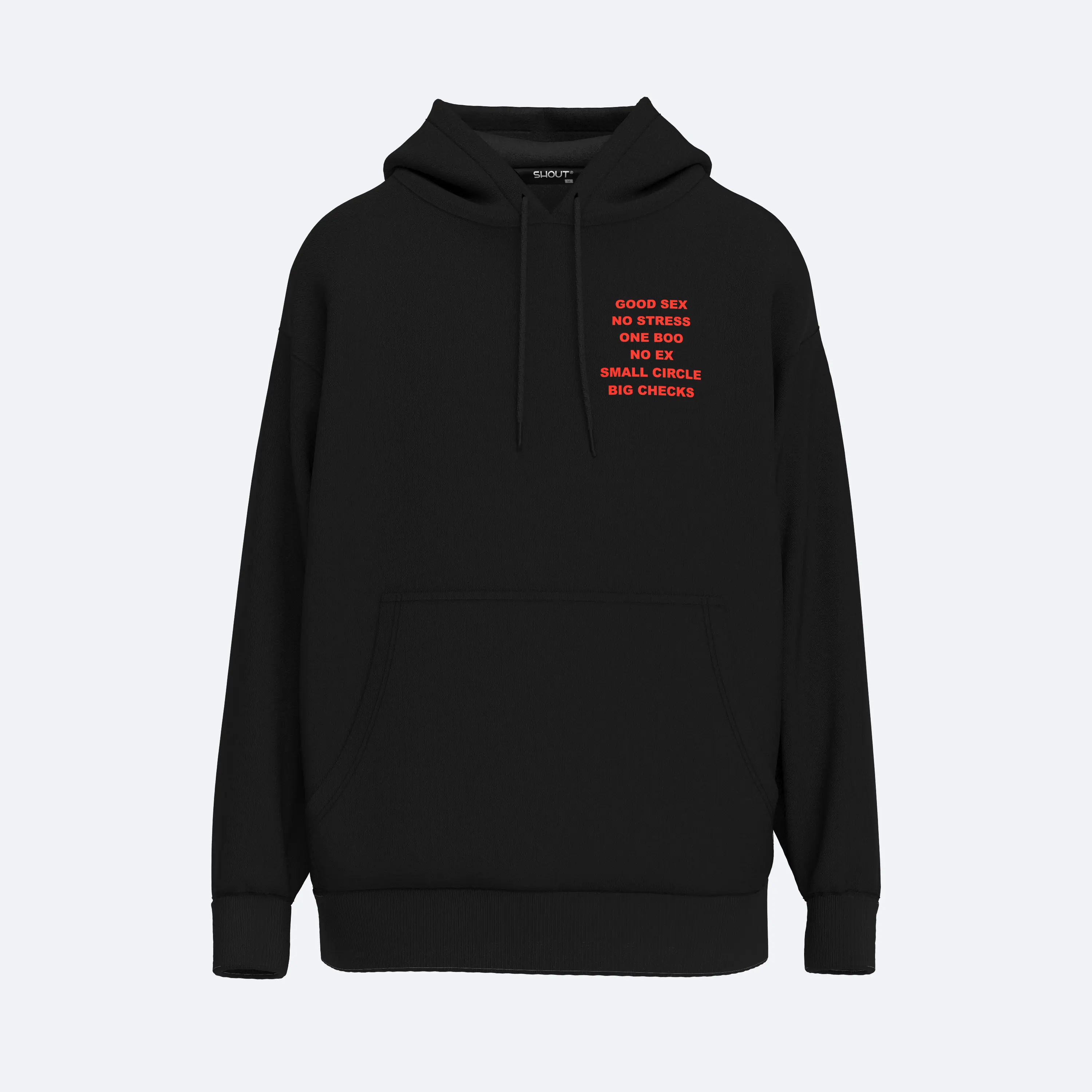 Shout Oversize Good Sex No Stress Unisex Hoodie