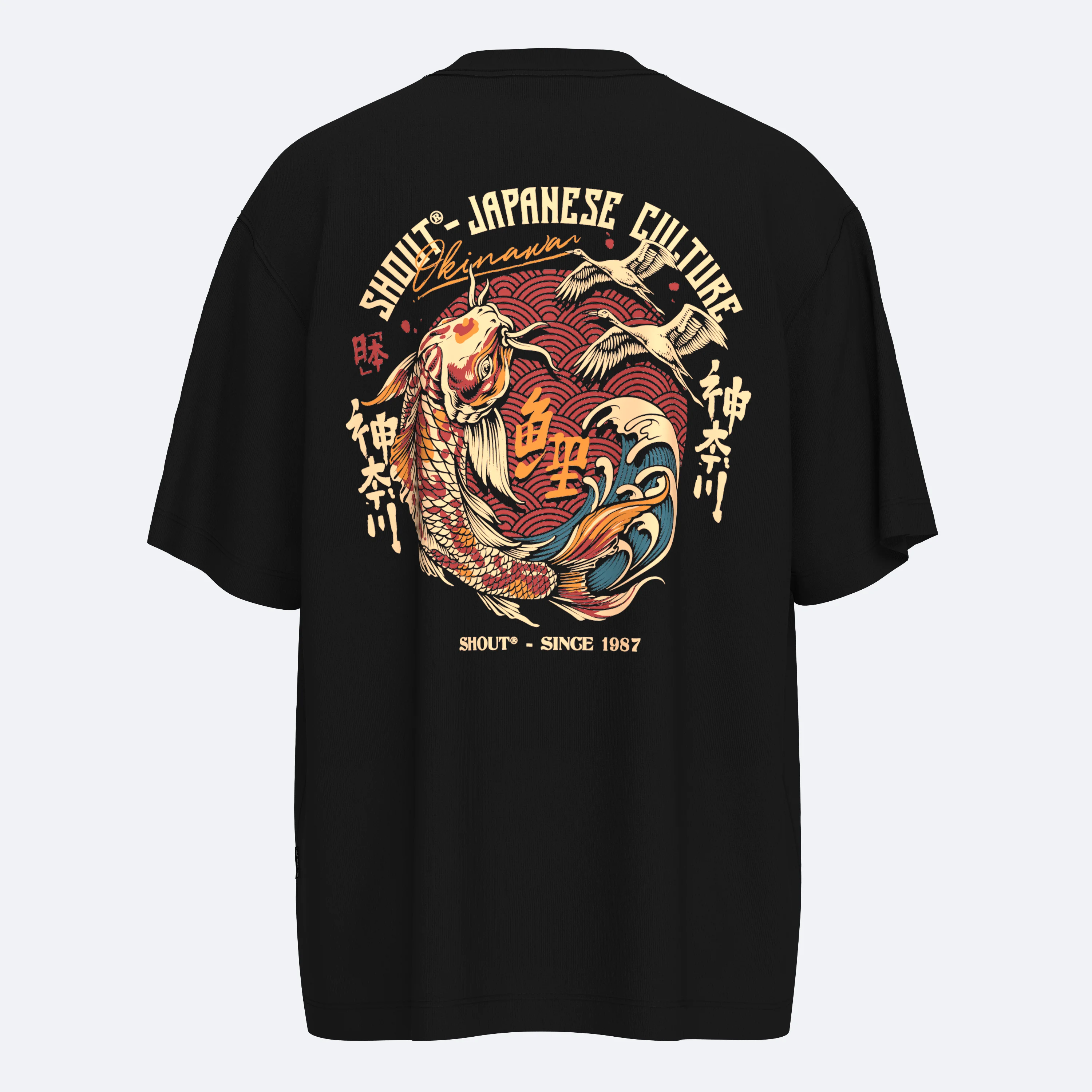 Oversize Shout Okinawa Koi Unisex T-Shirt