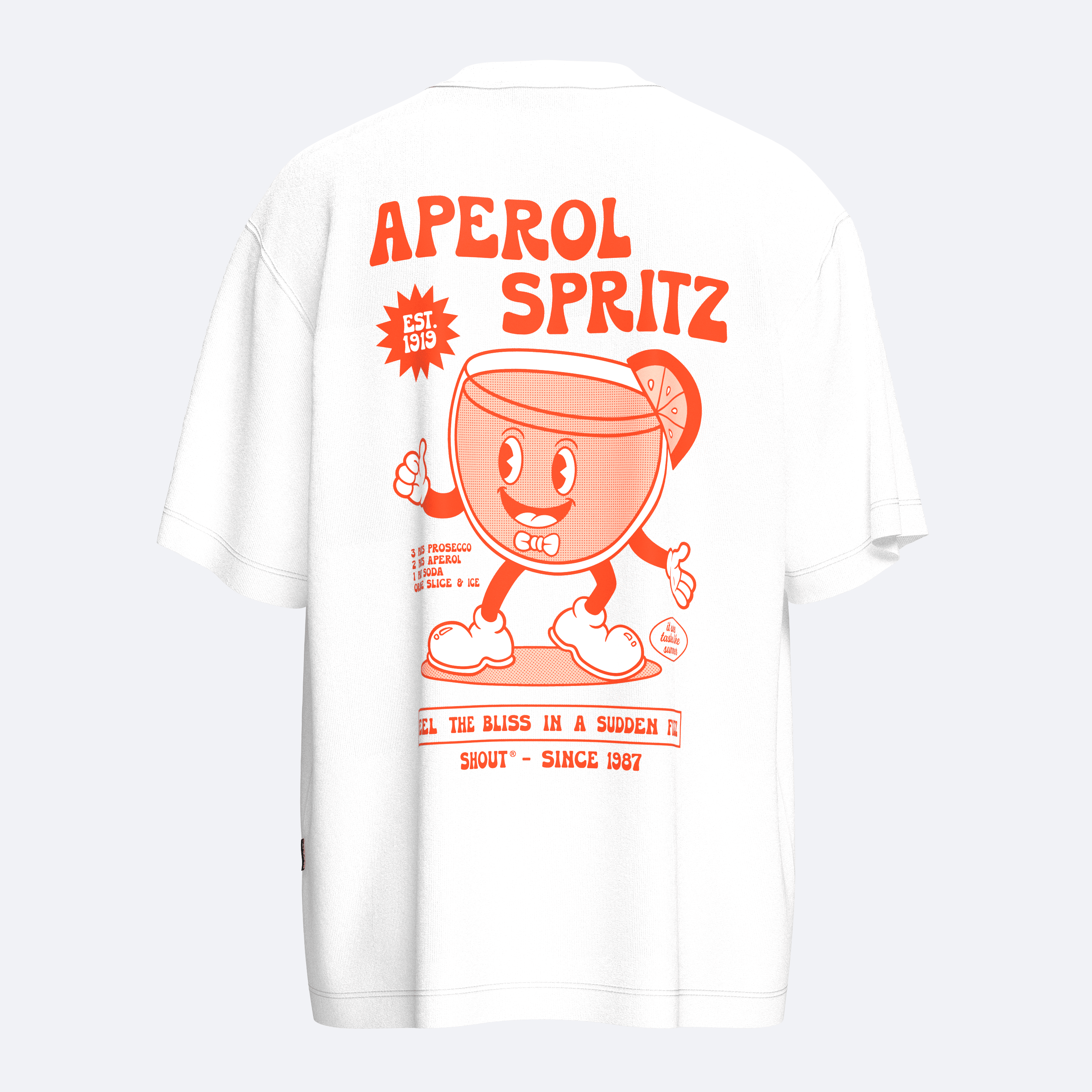 Oversize Shout Aperol Spritz Cocktail Unisex T-Shirt