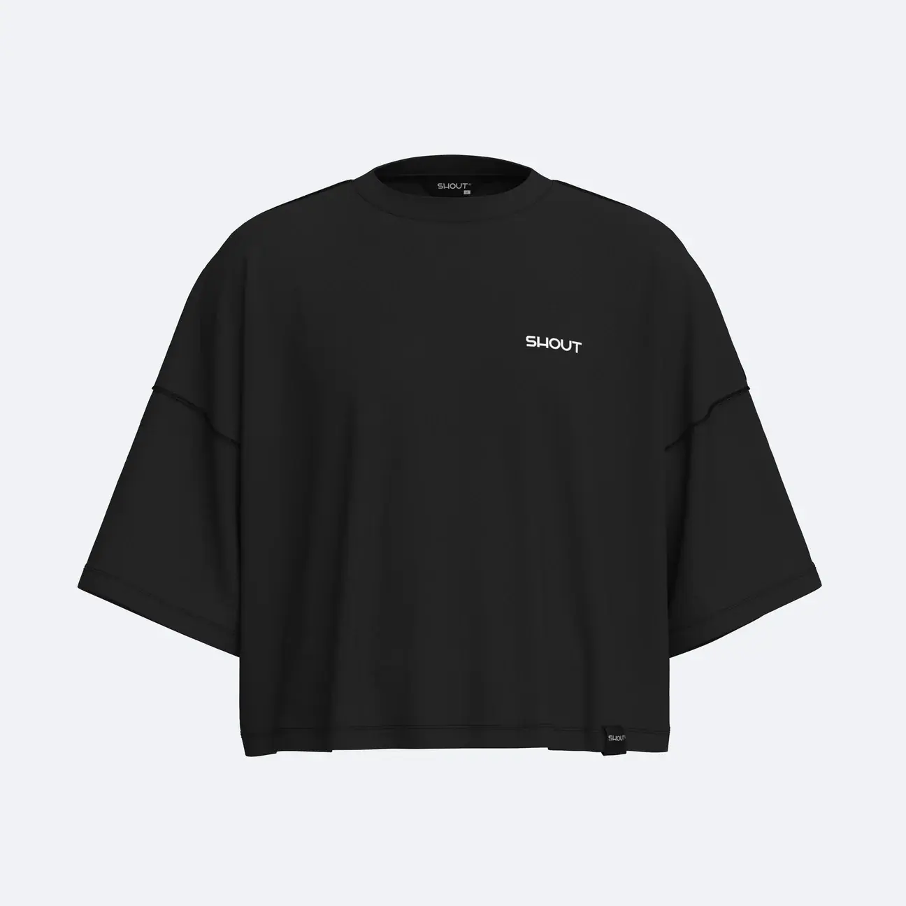 SHOUT Basic Cropped Unisex T-Shirt – SHOUT basic tişört modeli ürün görseli