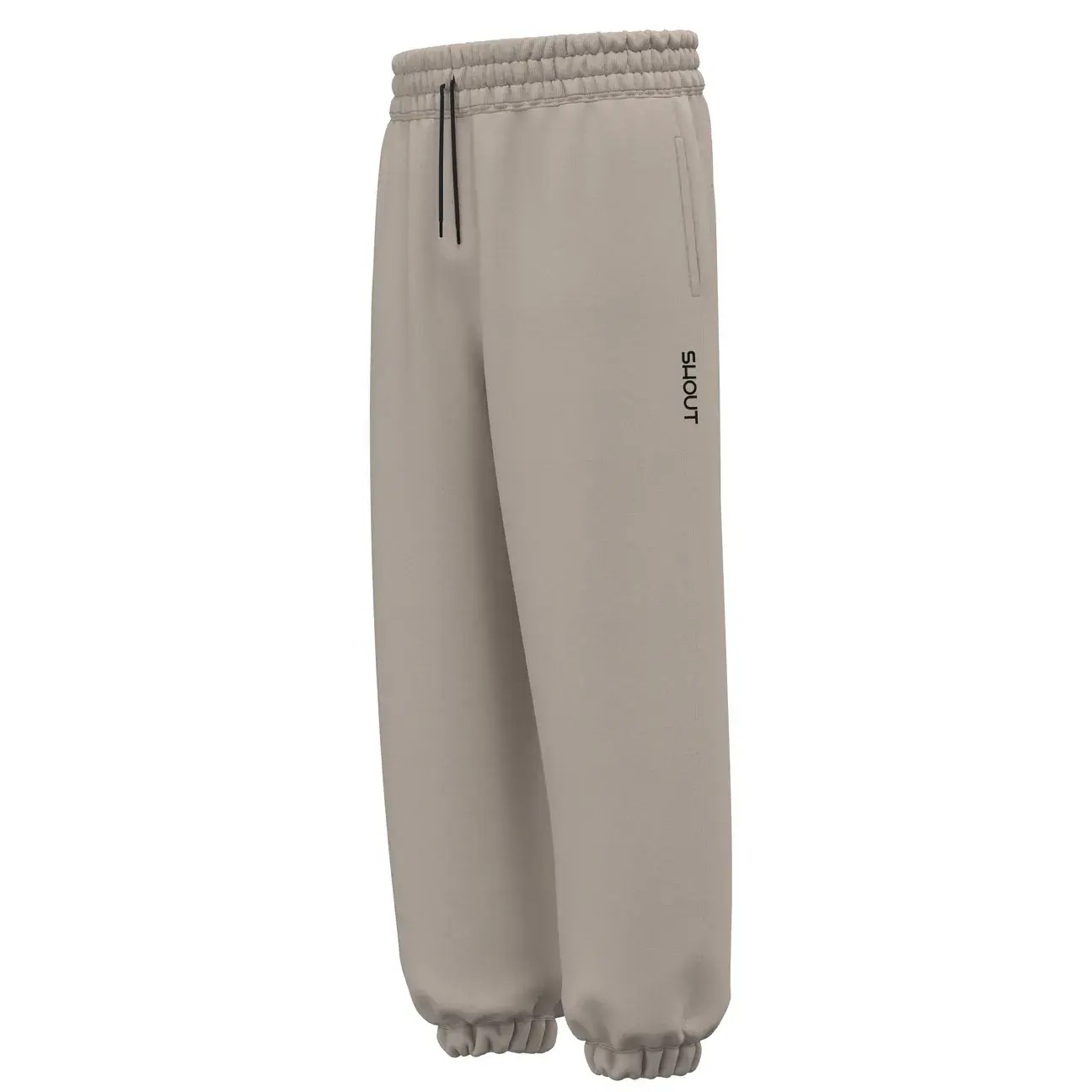 Shout Oversize Basic Beige Unisex Jogger Pantolon