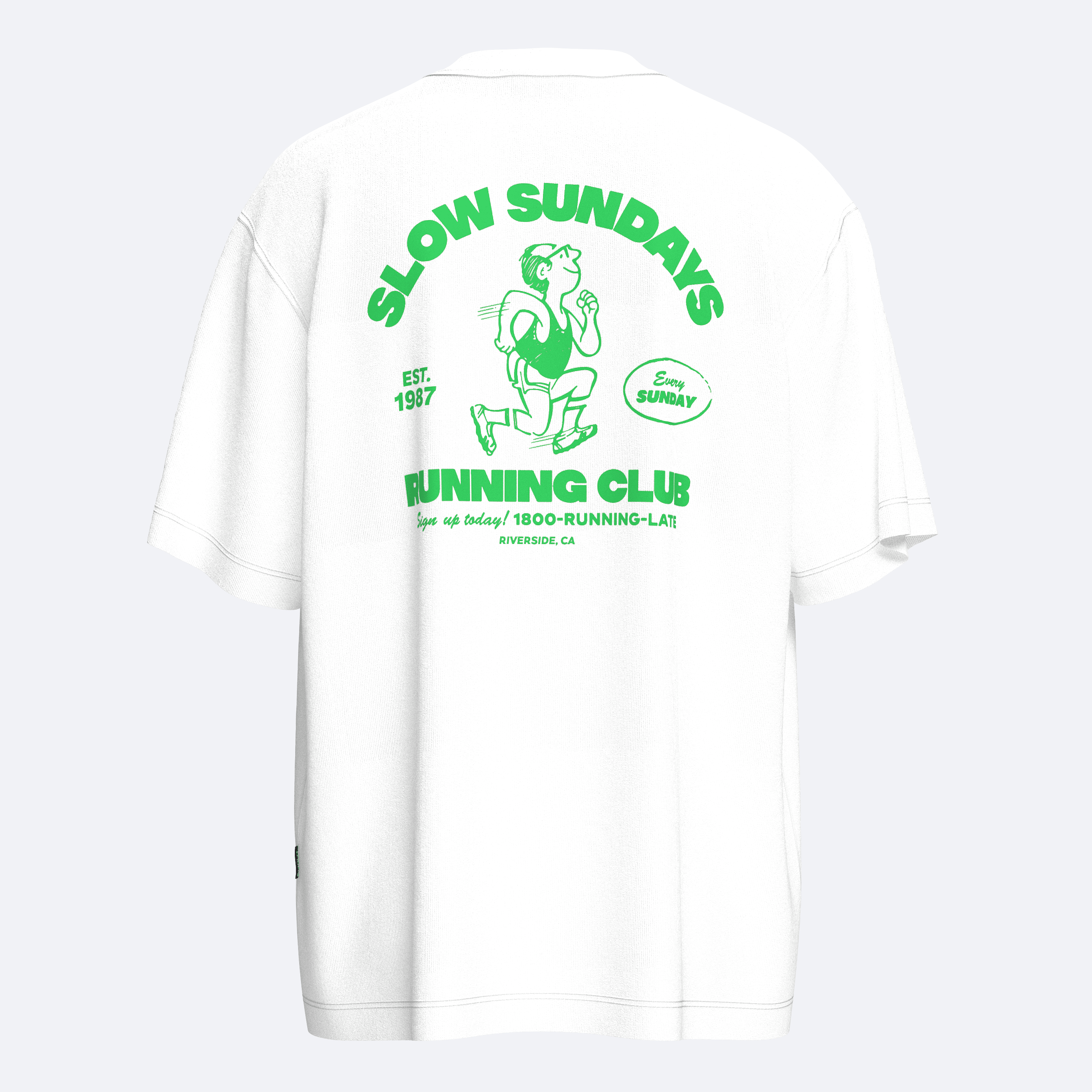 Shout Oversize Slow Sundays Running Club Unisex T-Shirt