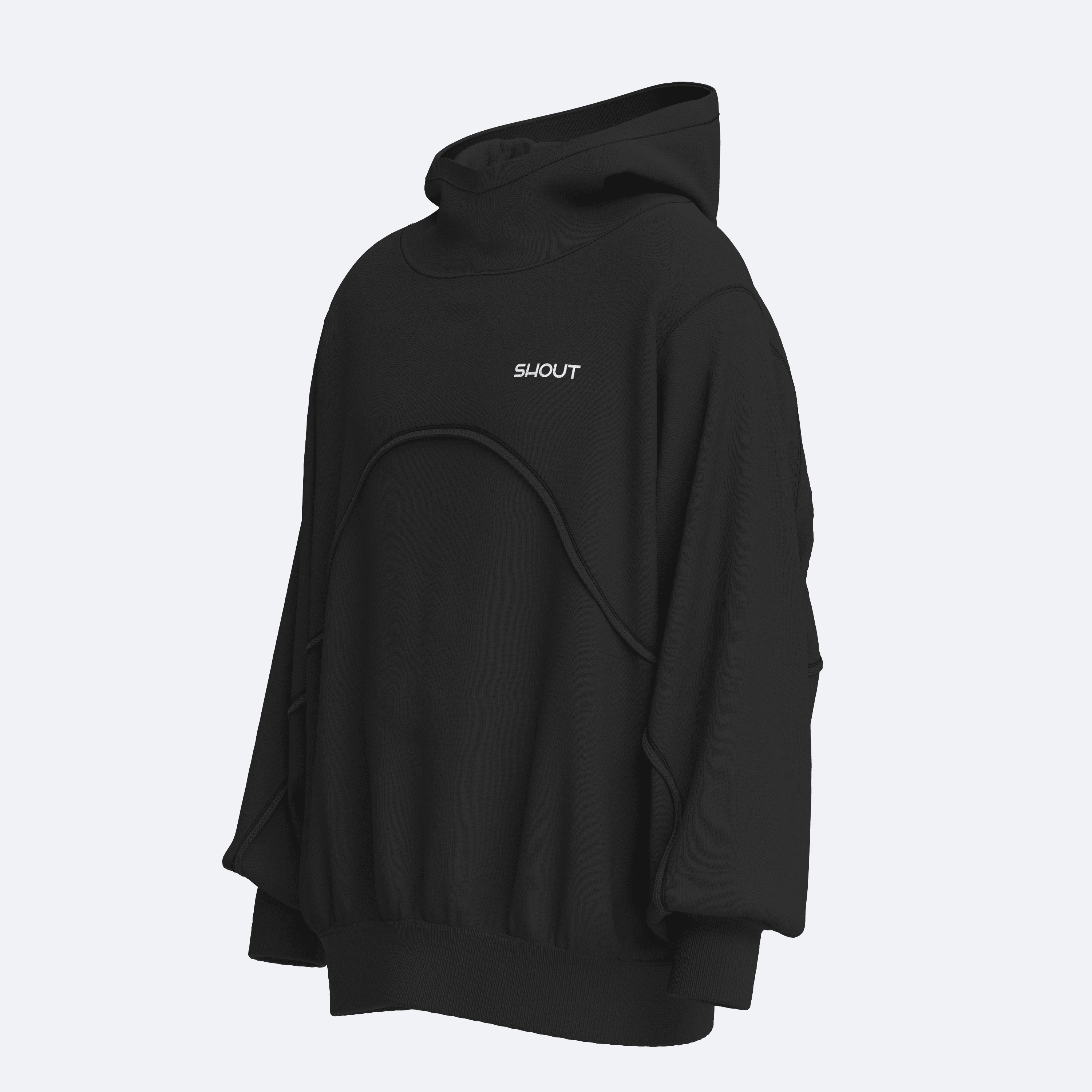 Shout Limited Edition Oversize High Collar Unisex Hoodie