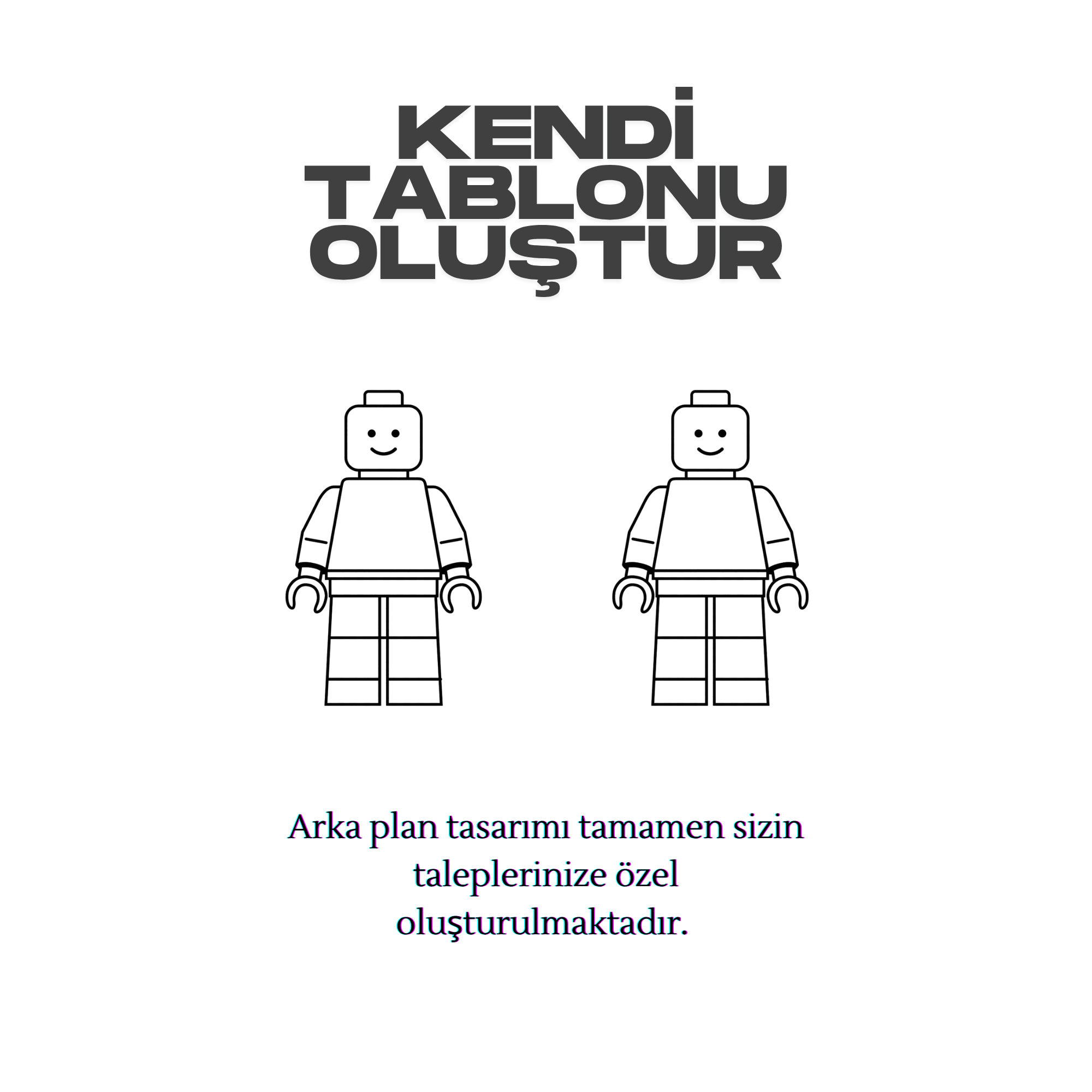 25*25 2 Figürlü Kişiselleştirilebilir Tablo