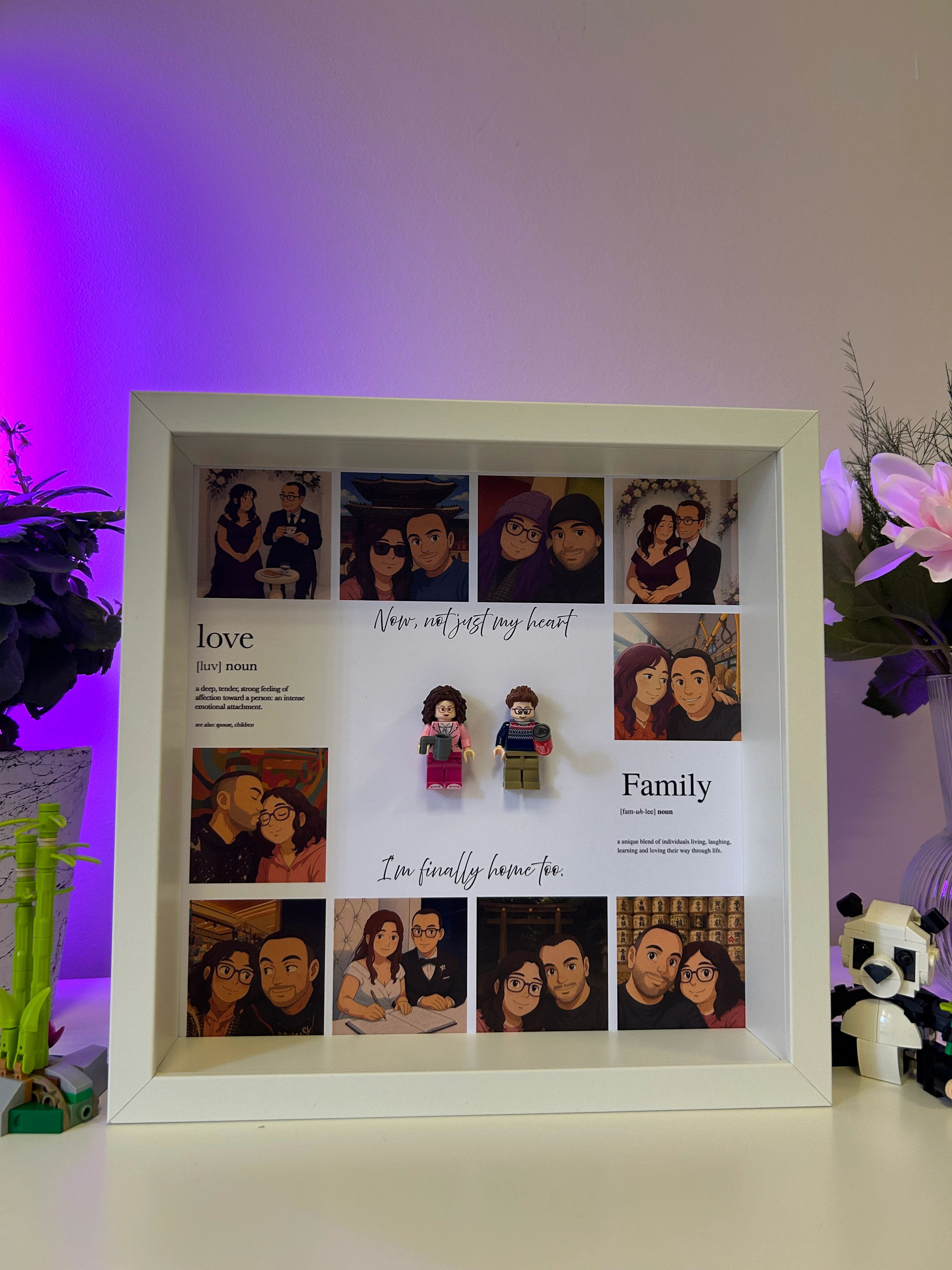 25*25 - 2 Figürlü Kişiselleştirilebilir Tablo