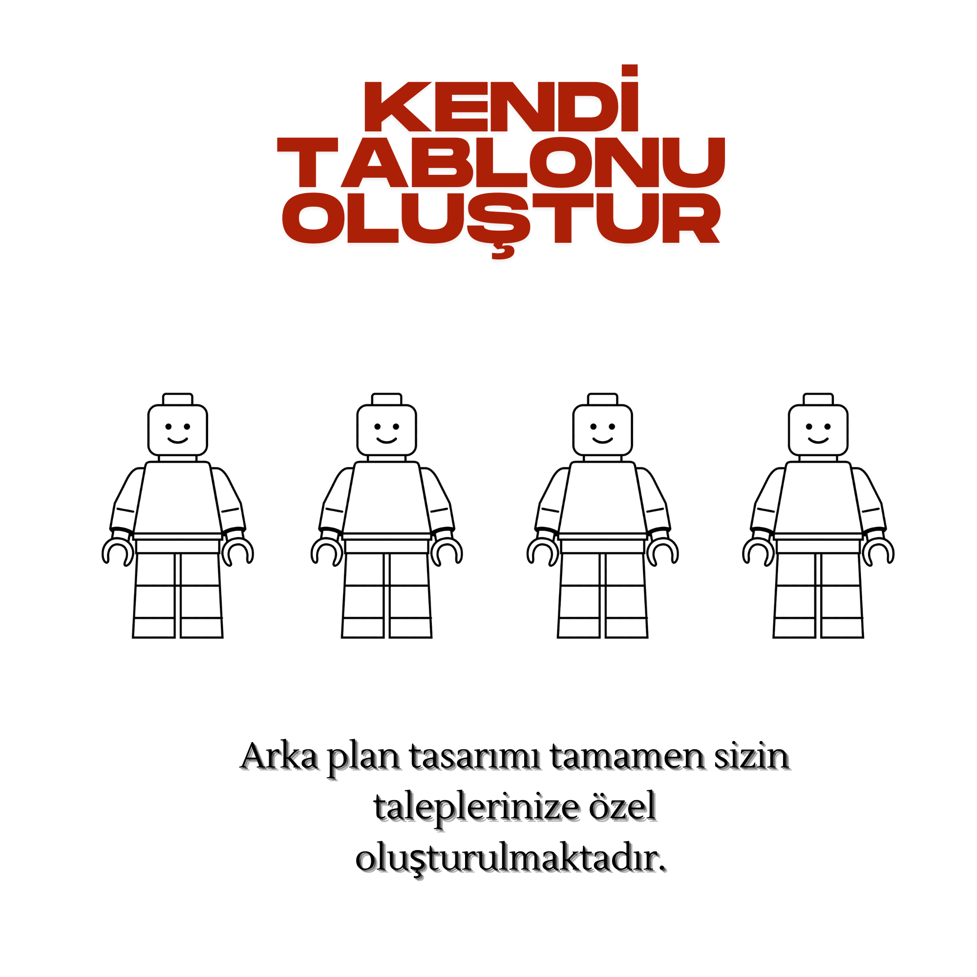 25*25 4 Figürlü Kişiselleştirilebilir Tablo