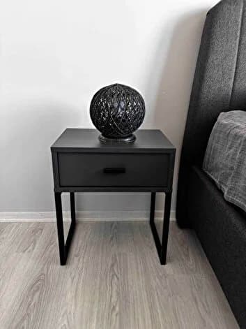 Toprak 1 Çekmeceli Metal Ayaklı Komodin gerçek müşteri fotoğrafı