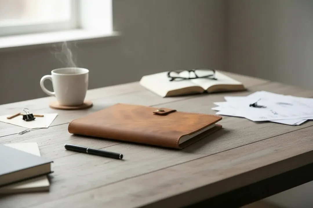 Ajanda Deri Kılıf Moss