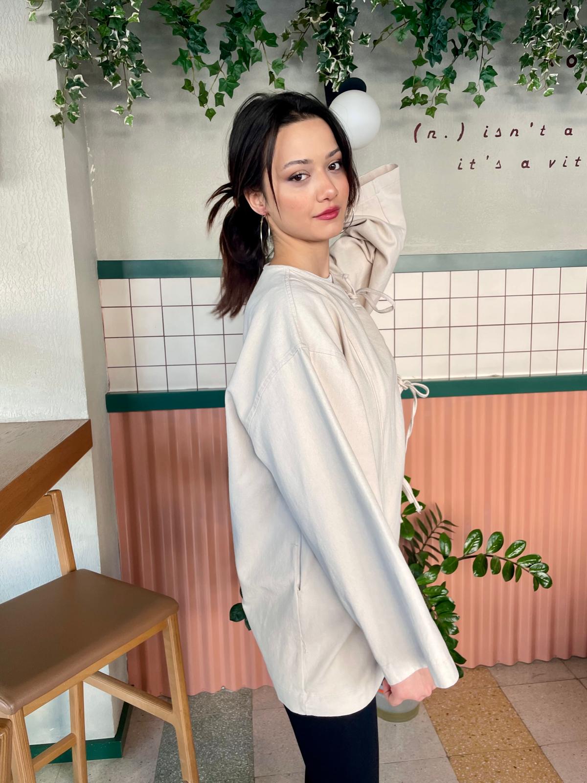 Bağlamalı Oversize Kimono 