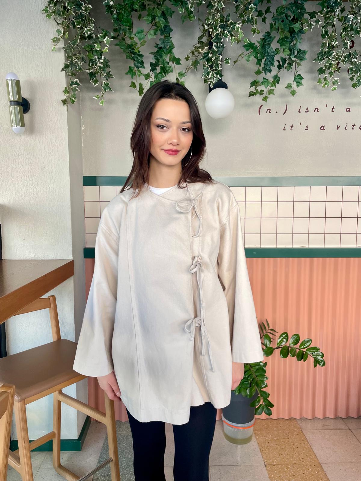 Bağlamalı Oversize Kimono 