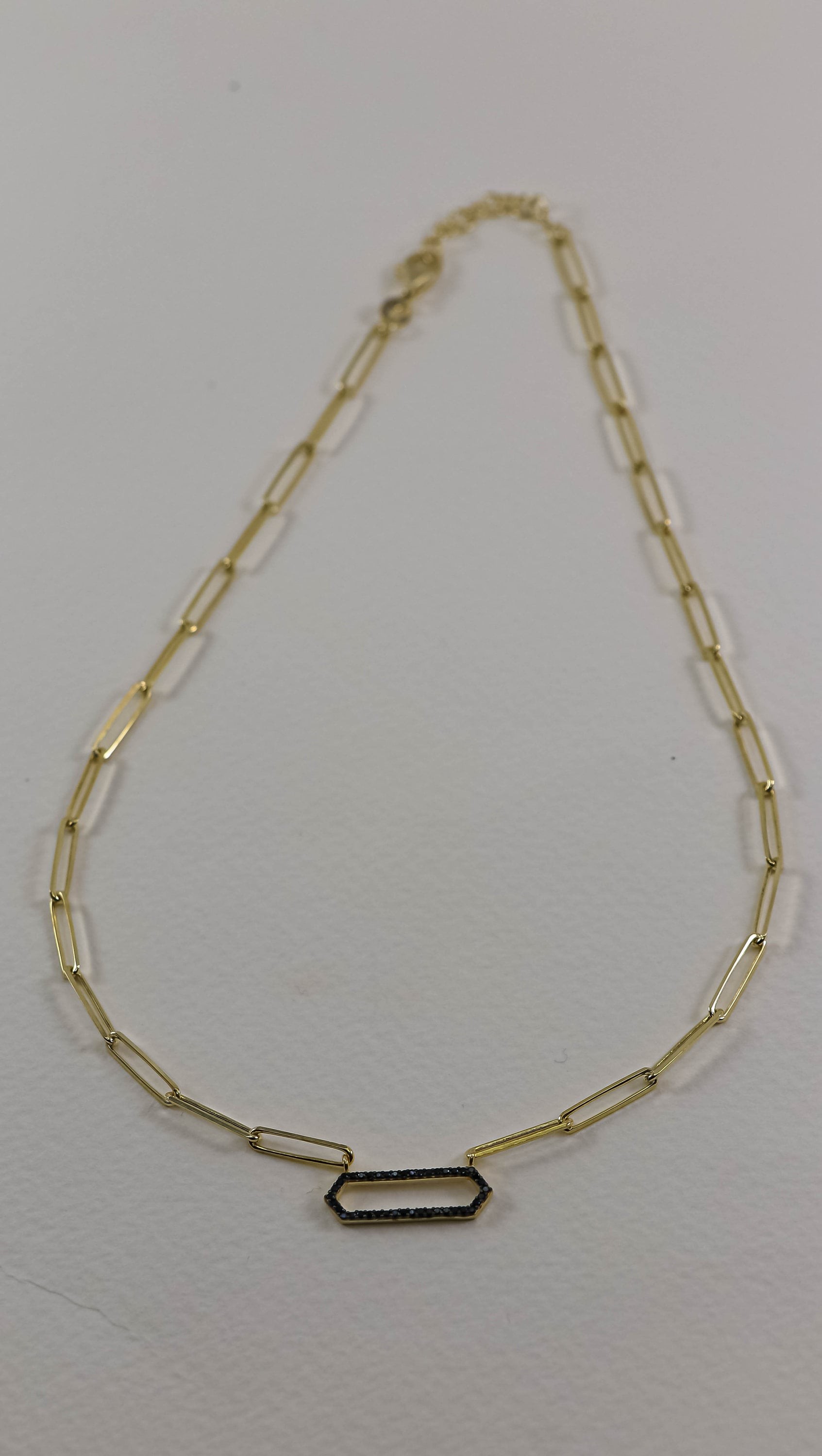 GOLD Plate PAPER CLIP Chain | Paper Clip Necklace | Carabiner  Necklace | Pave Necklace | Chain Necklace | Silver PaperClip Necklace | Gift