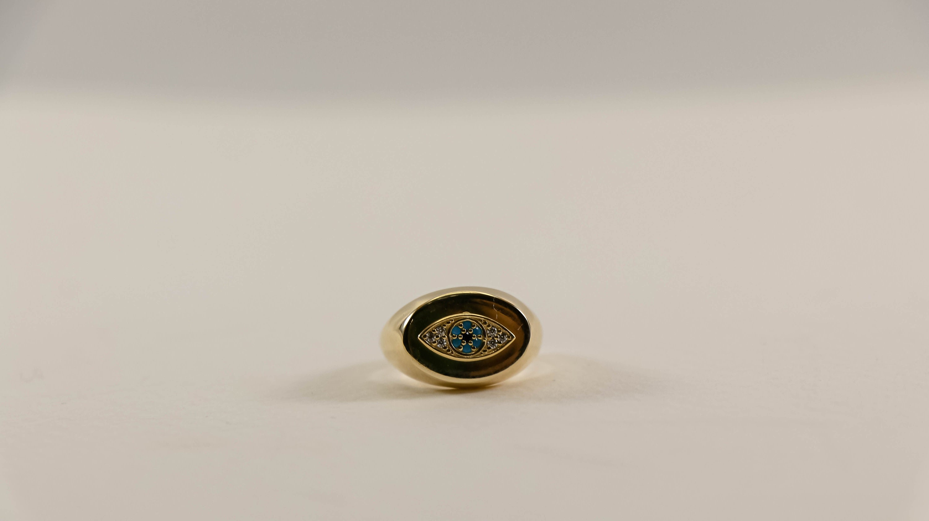 14K Gold Plated Ring | Blue Zircon Ring in Yellow Gold | Bright Intense Sparkly Blue Stones Ring | Delicate Adjustable Ring |Silver Sterling