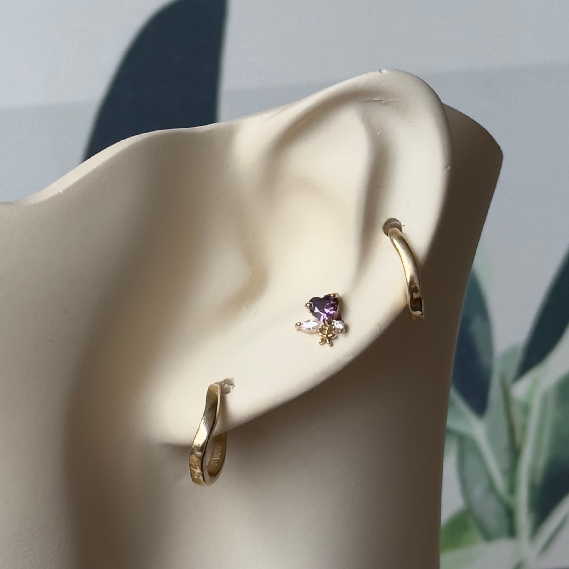 14K Gold Mini Style with stone