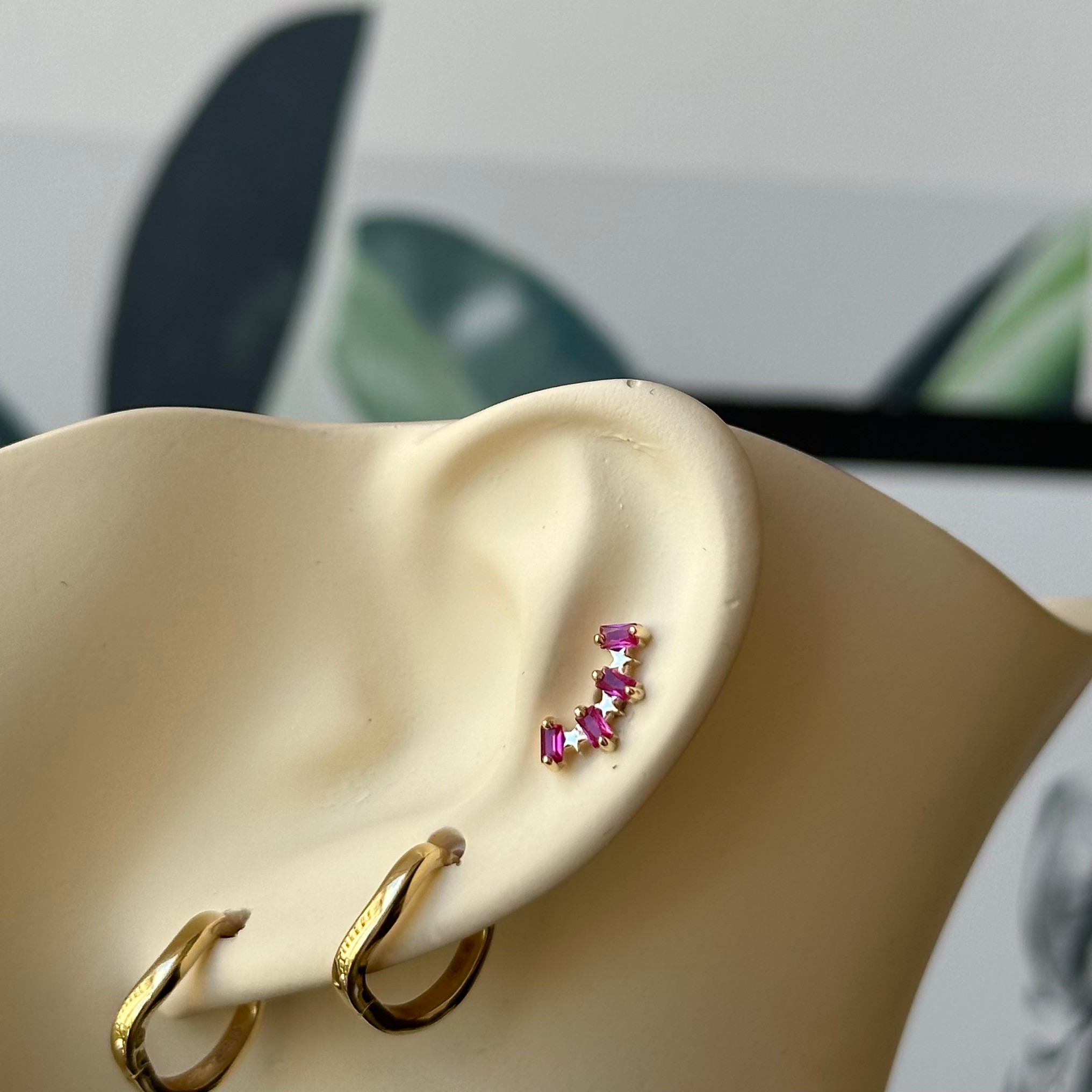 14K Gold Foursome Purple Marquis Piercing