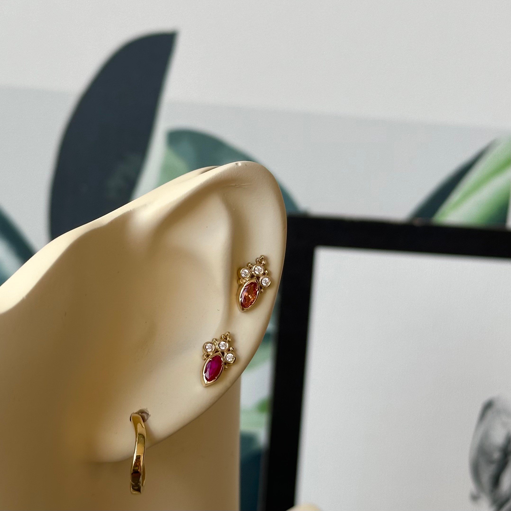 14K Gold Princess Style Piercing