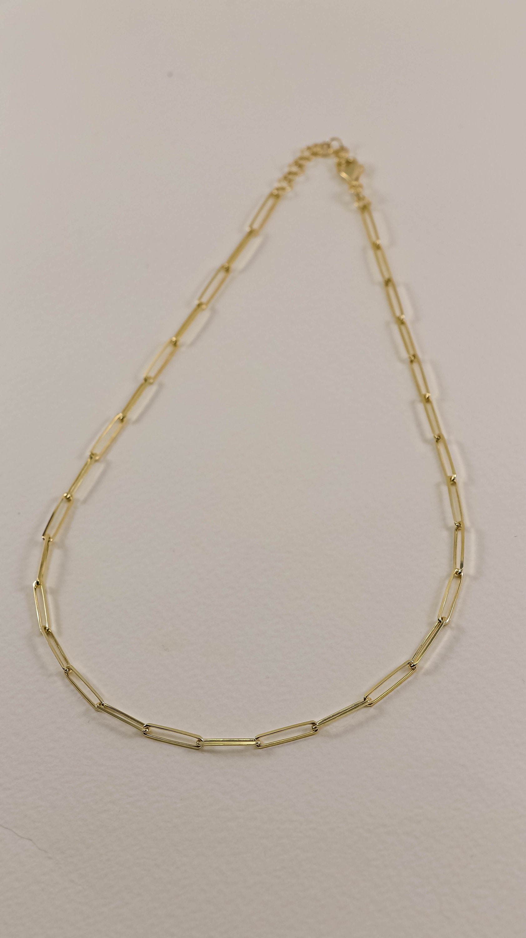 GOLD Plate PAPERCLIP CHAIN | Layering Necklace | Chain Necklace | Silver Necklace | Pave Necklace |  Statement Necklace | Minimalist Chain