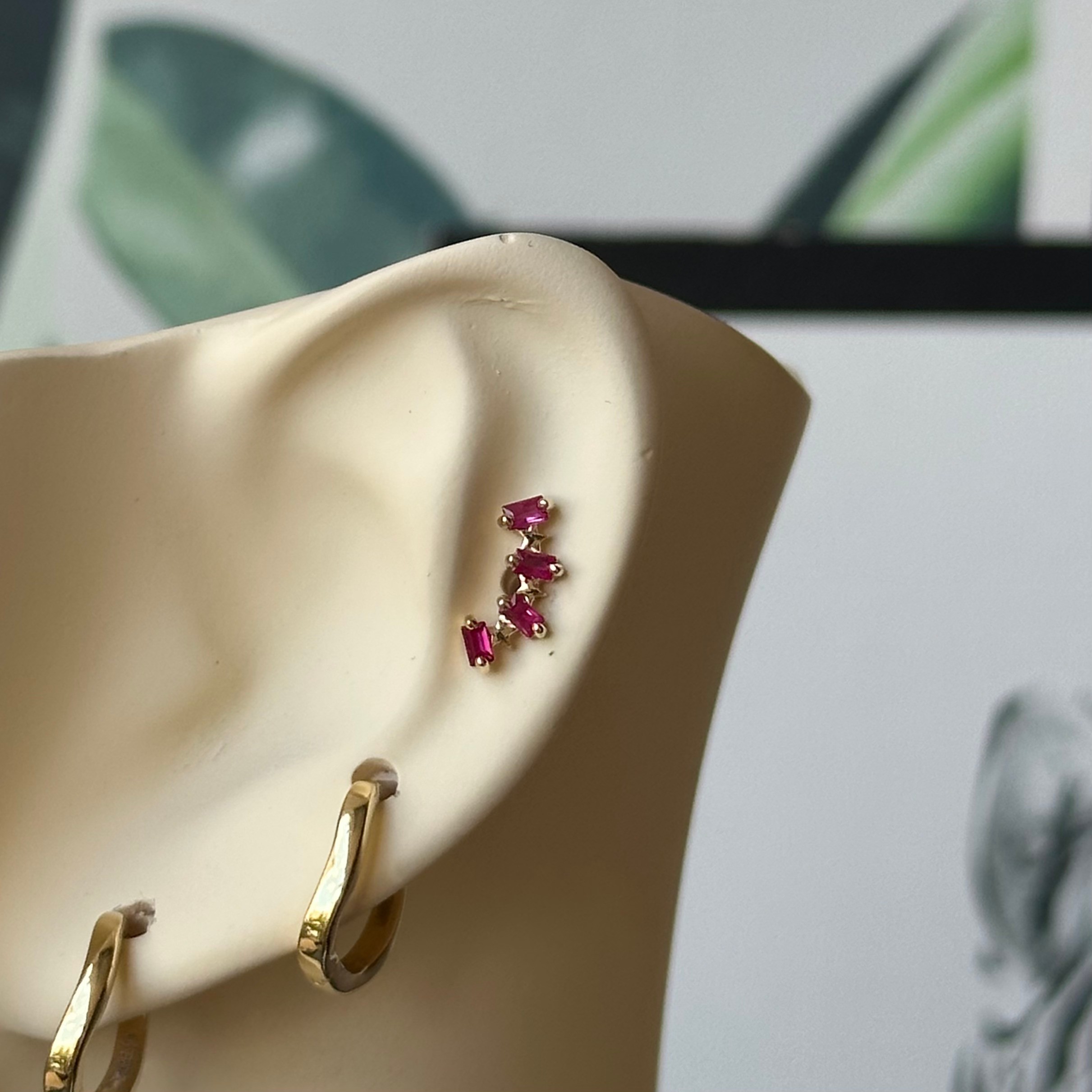 14K Gold Foursome Purple Marquis Piercing