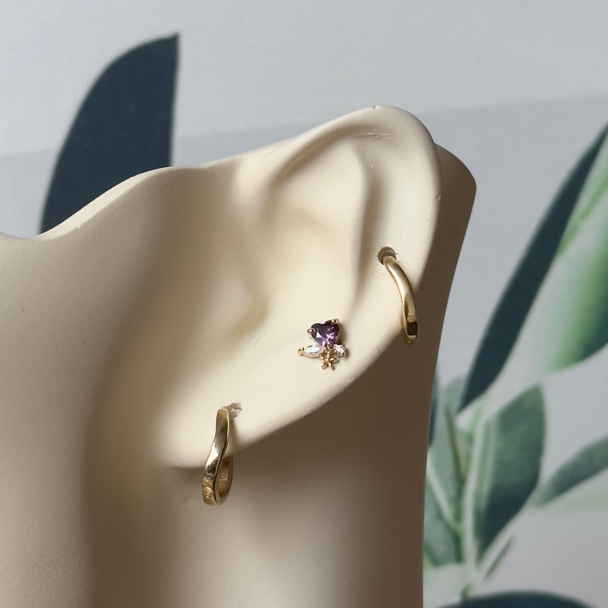 14K Gold Mini Style with stone