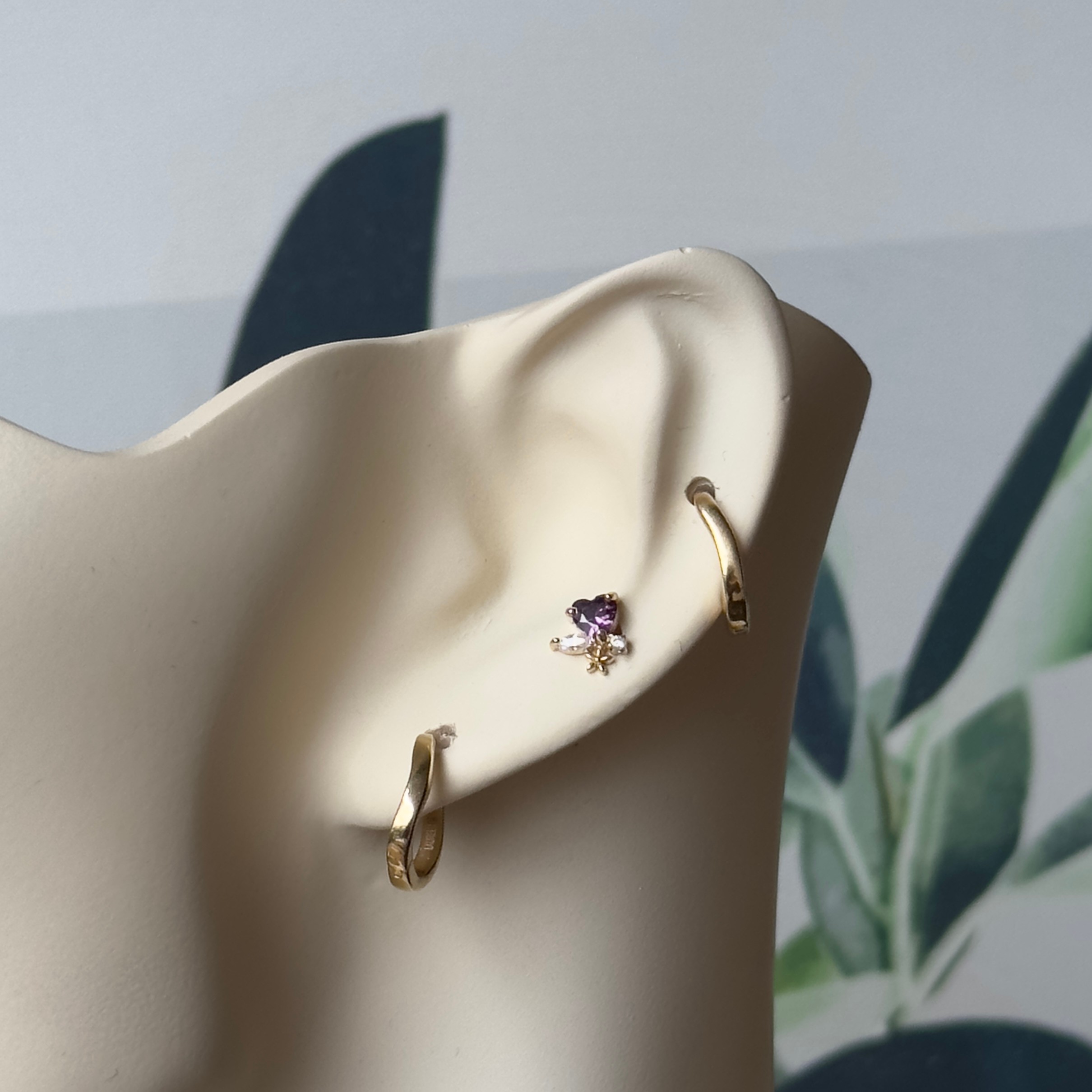 14K Gold Mini Style with stone