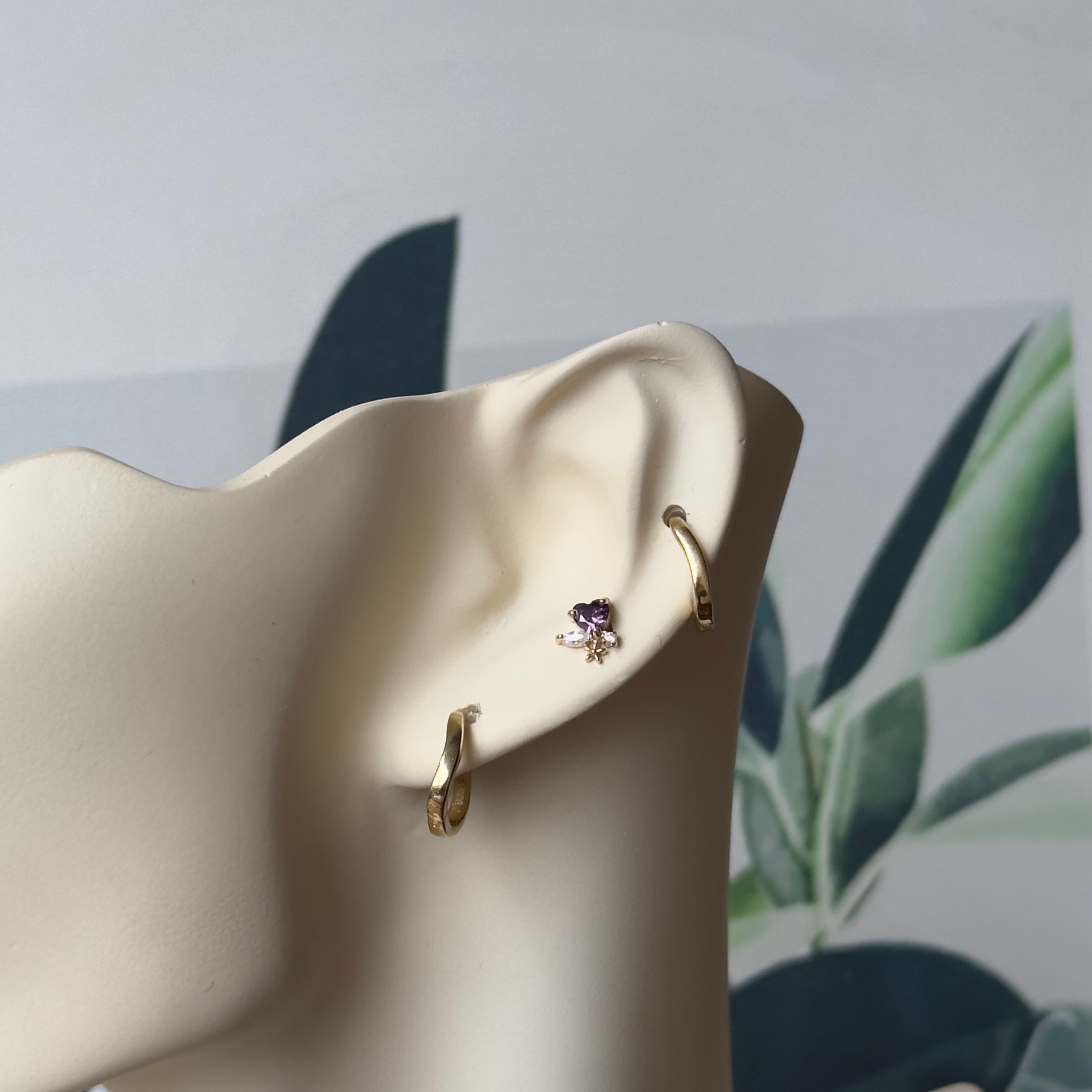 14K Gold Mini Style with stone