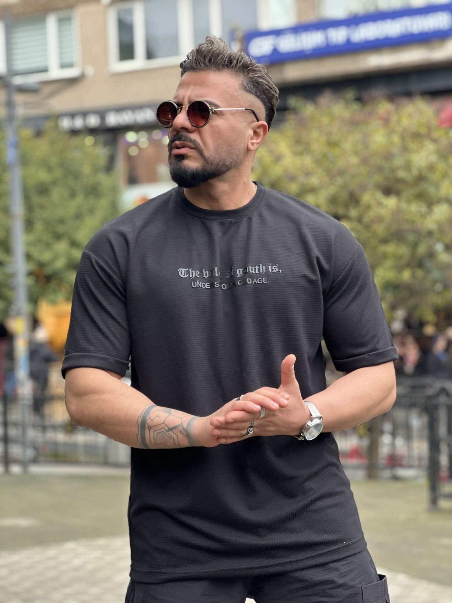Özel Baskı Likralı Pamuk T-Shirt