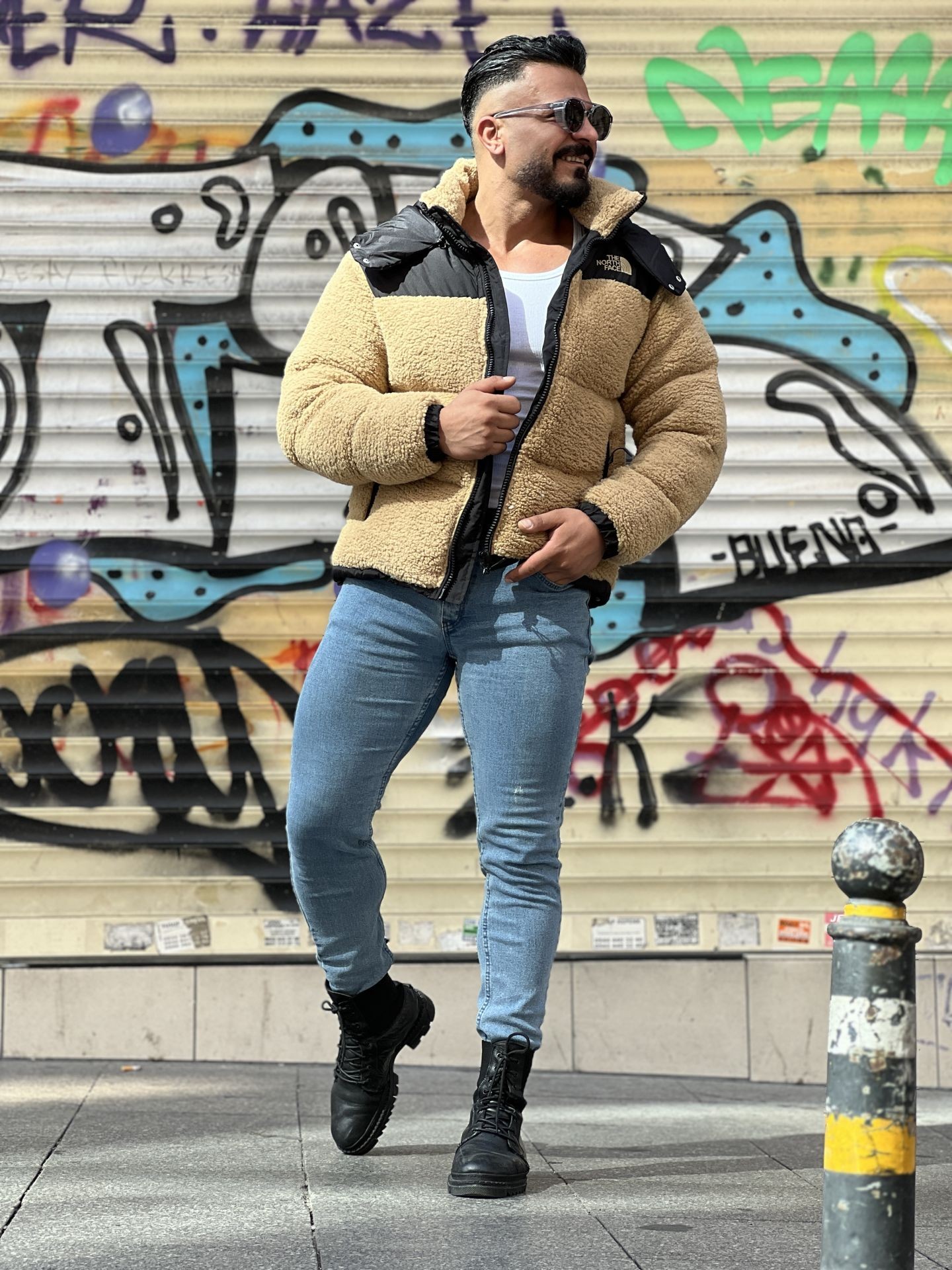 Yeni Sezon Kuzu Peluş Full Dolum Mont(Açık Kahve)