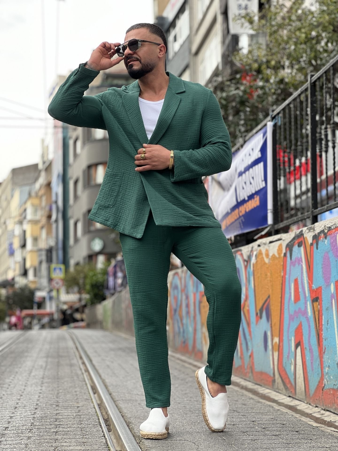 Saf Pamuk Müslin Takım