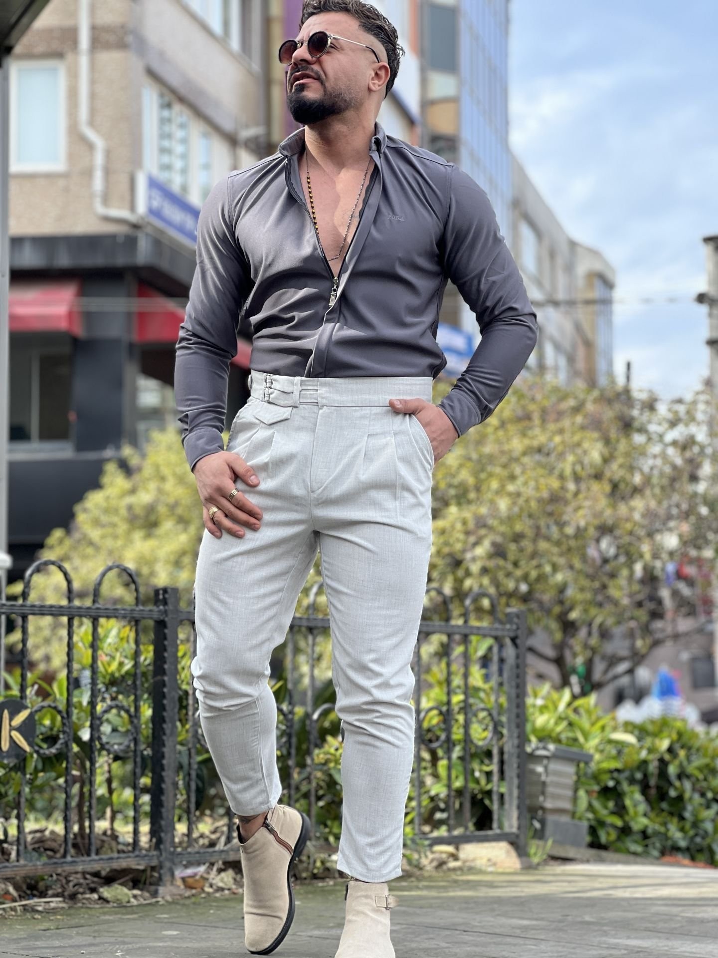 Slim Fit Fermuarlı Zara Model Gömlek
