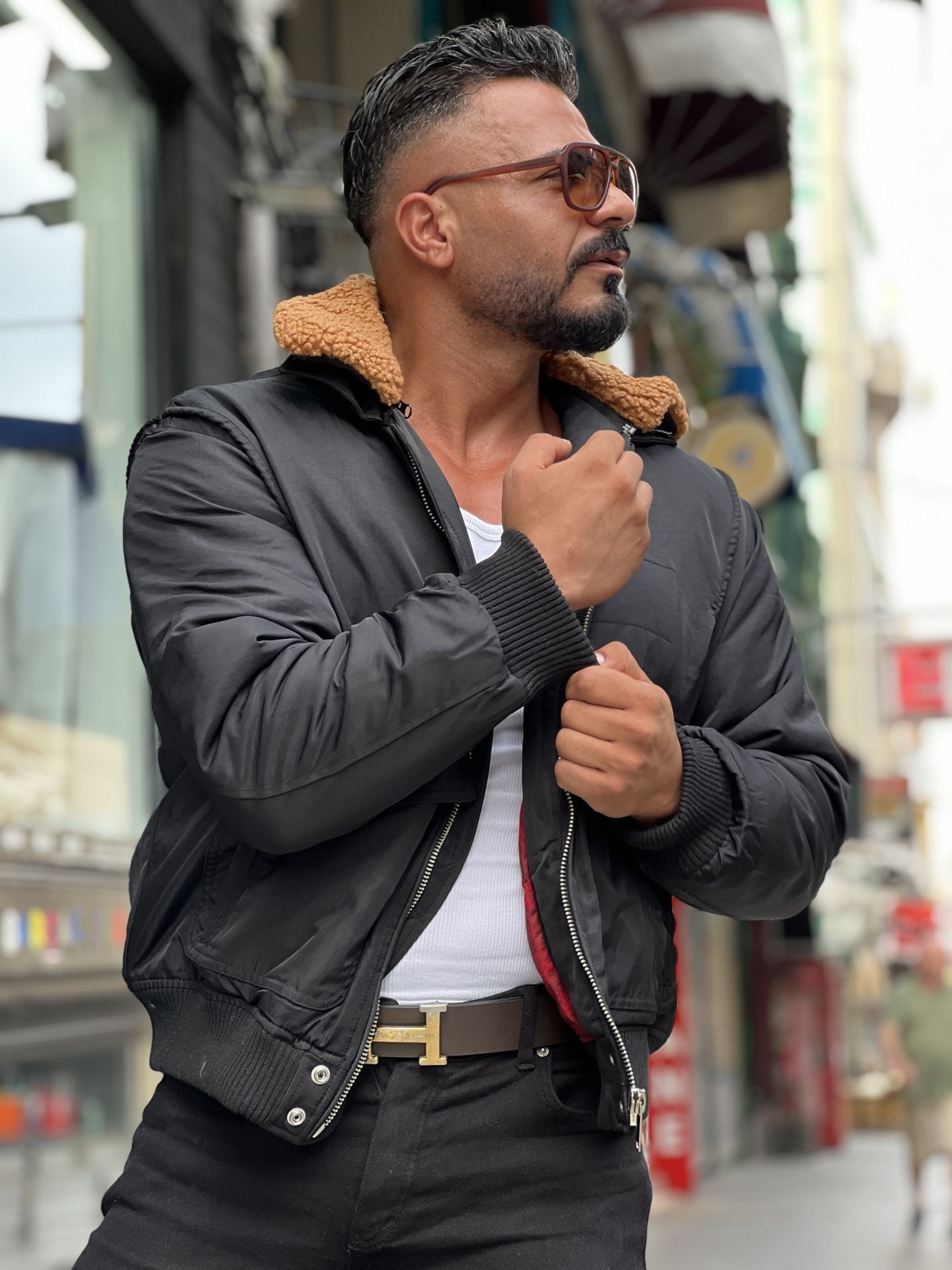 Saf Dolum Kürk Yakalı Mont