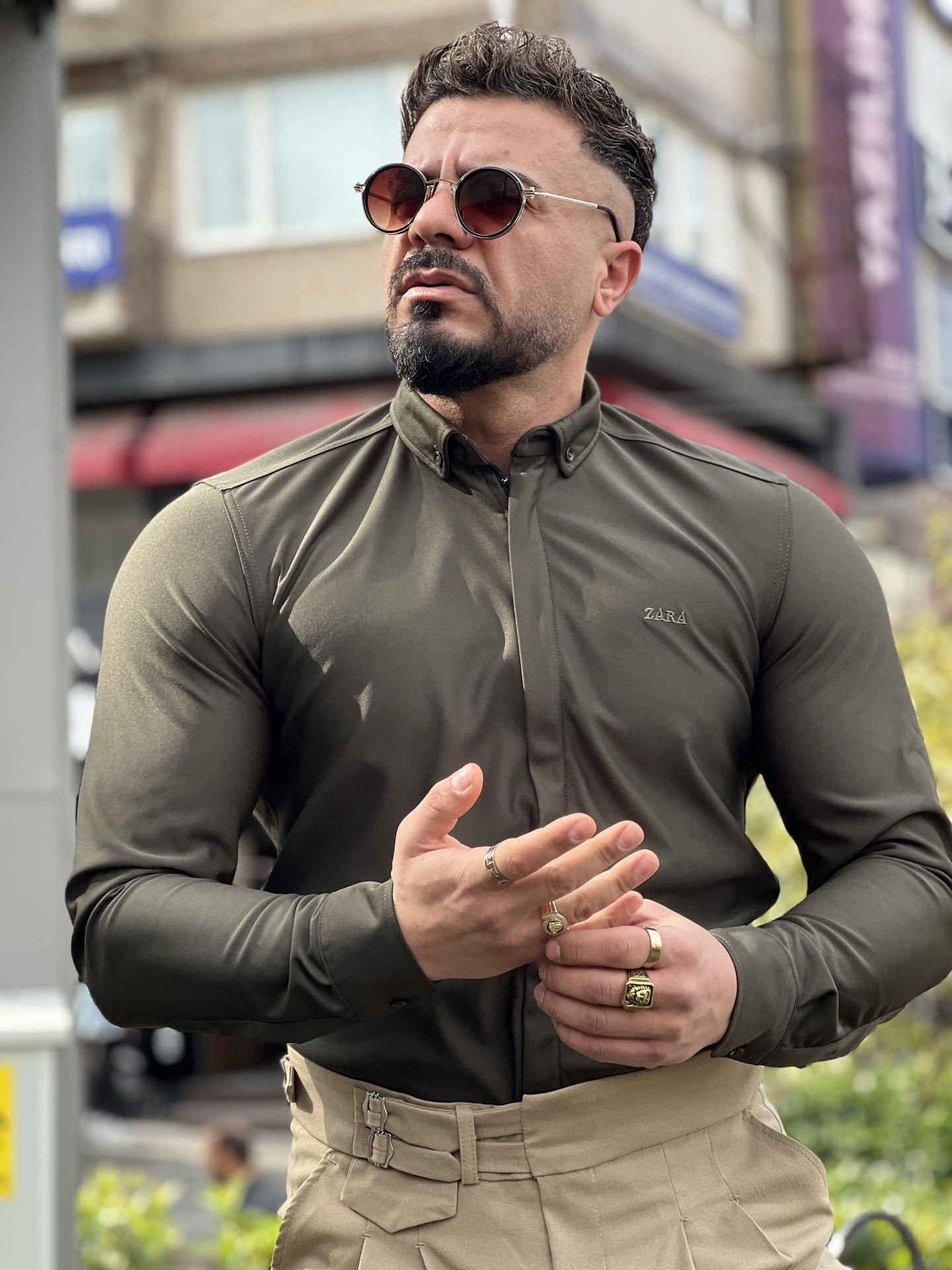 Slim Fit Fermuarlı Zara Model Gömlek