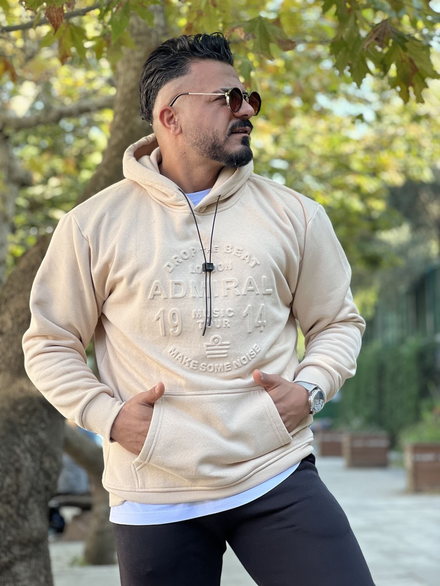 3 İplik Şardonlu Oversize Kapşonlu Sweat
