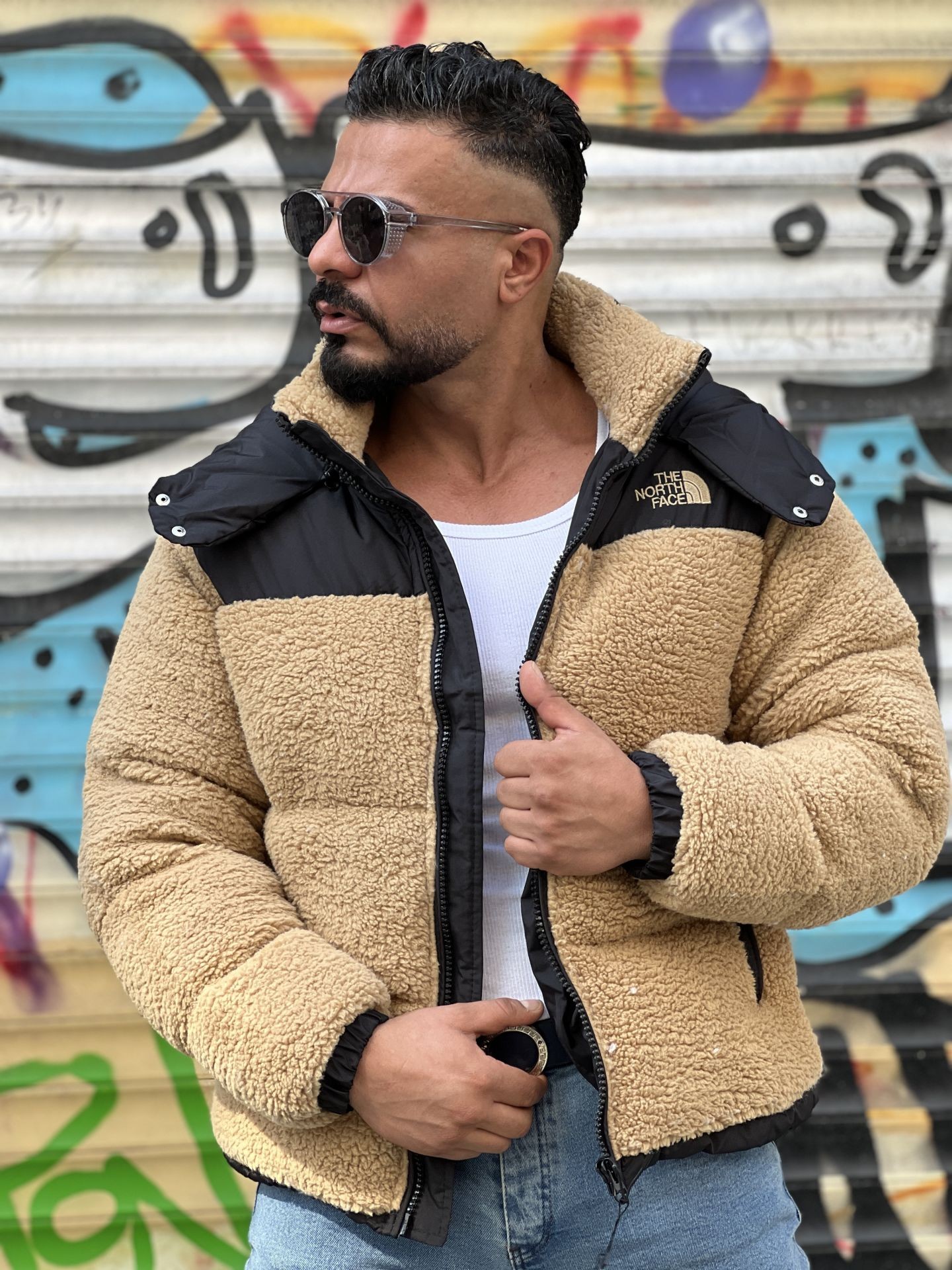 Yeni Sezon Kuzu Peluş Full Dolum Mont(Açık Kahve)