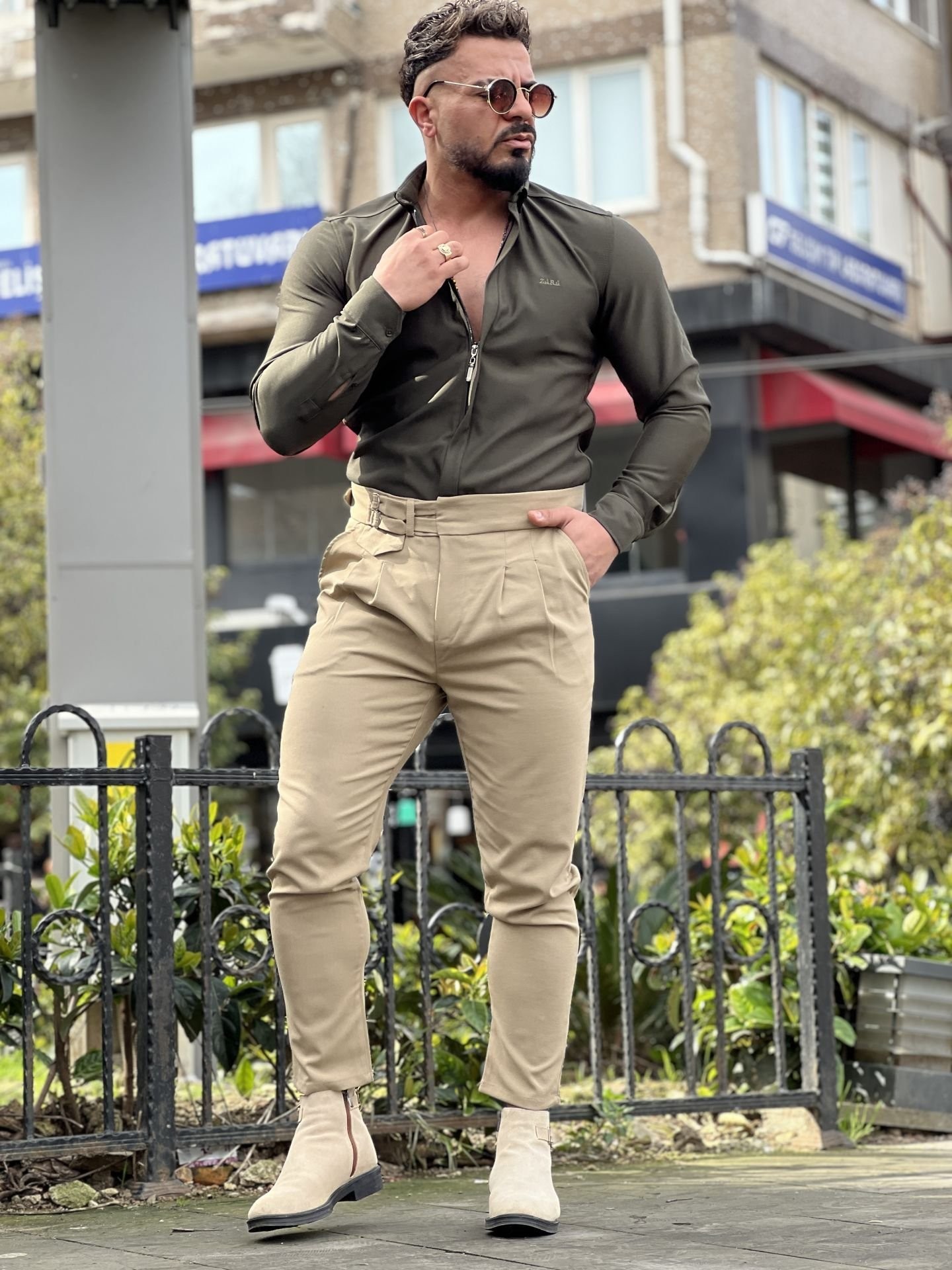 Slim Fit Fermuarlı Zara Model Gömlek