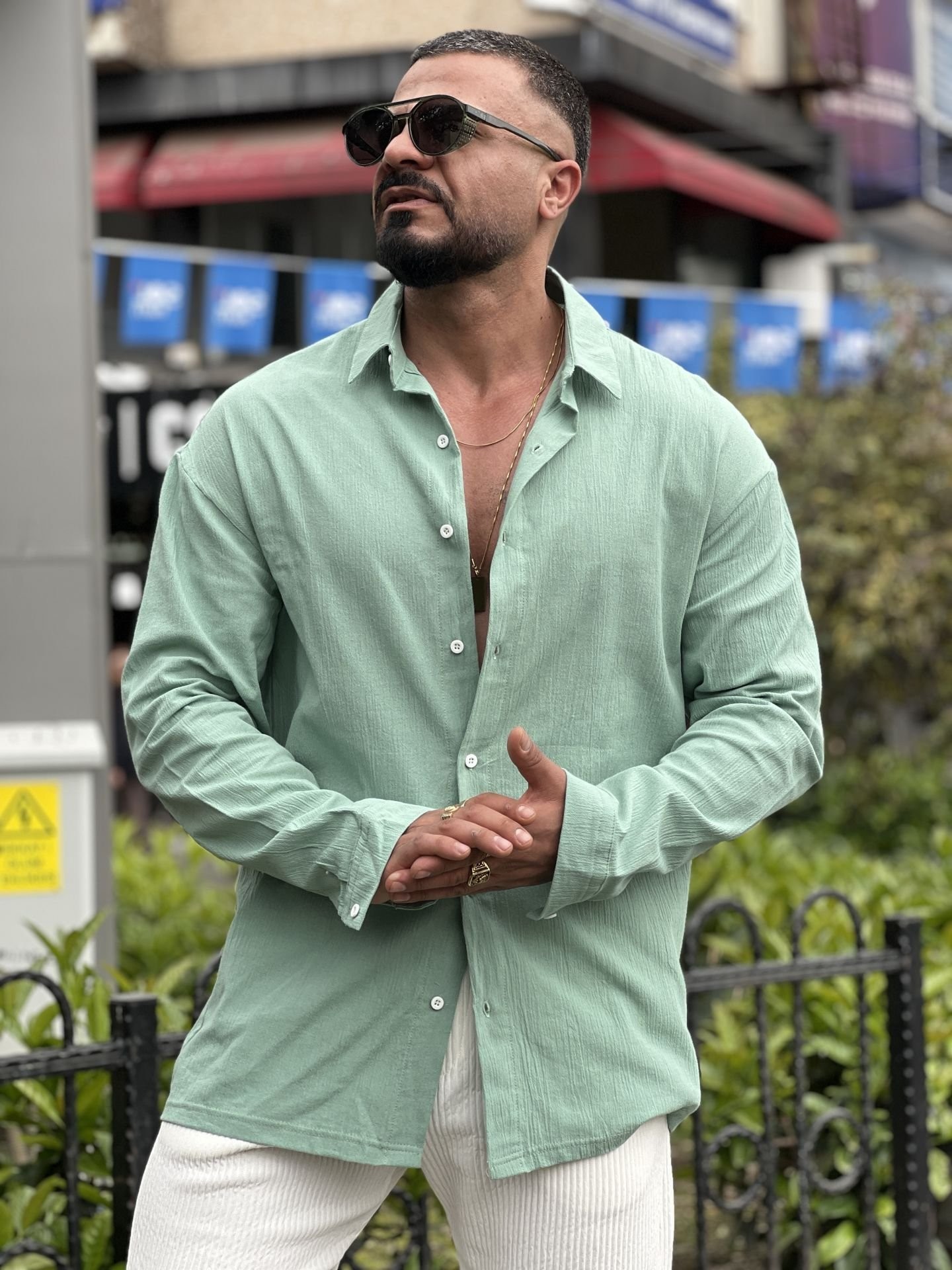 Oversize Yeni Sezon Keten Gömlek