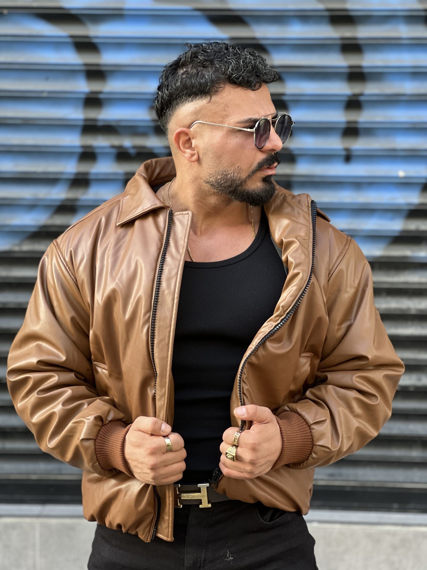 Zara Deri Şişme Mont