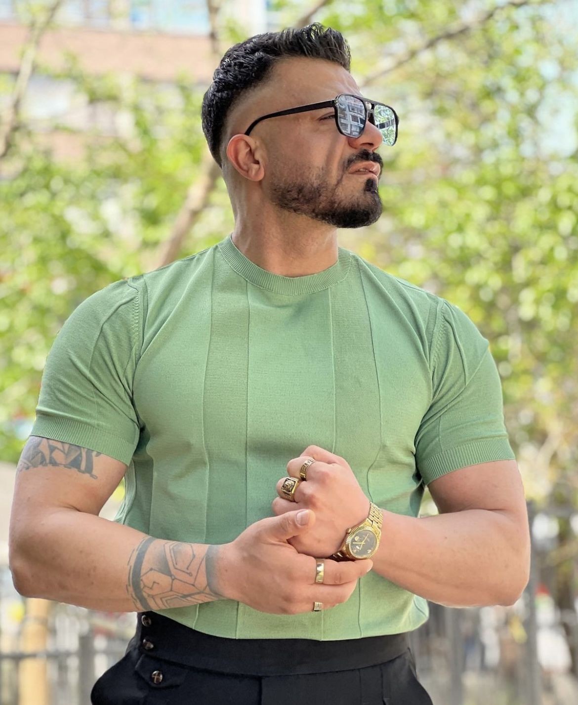 Full Likralı Triko T-Shirt