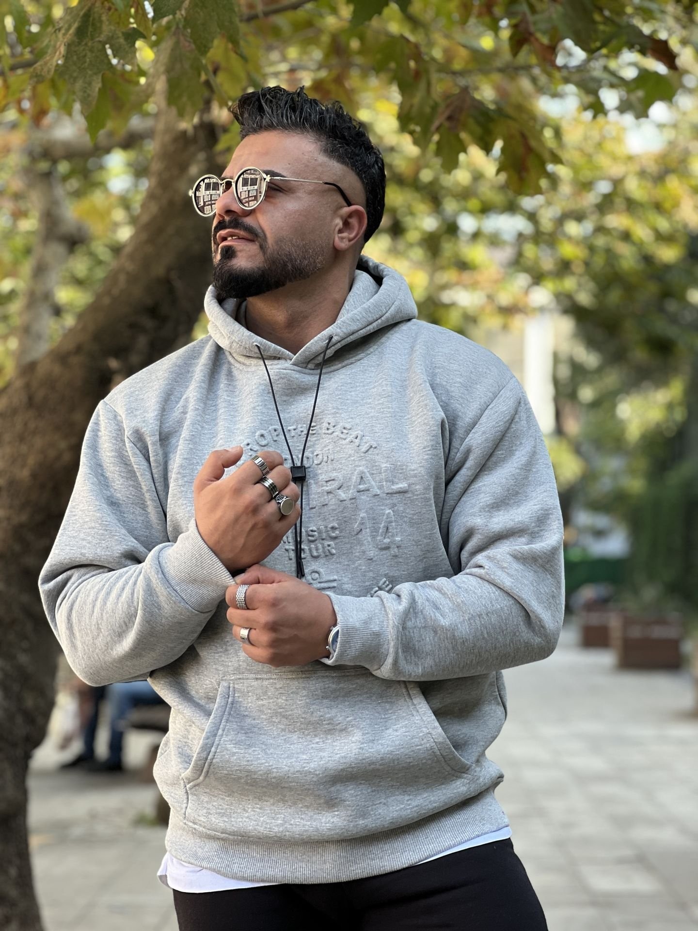 3 İplik Şardonlu Oversize Kapşonlu Sweat