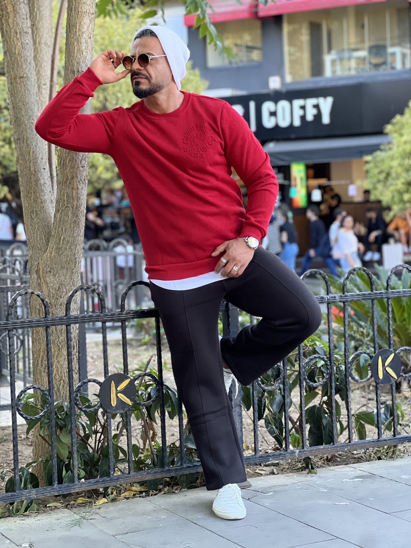Saf 3 İplik Şardonlu Soğuk Baskı Sweat