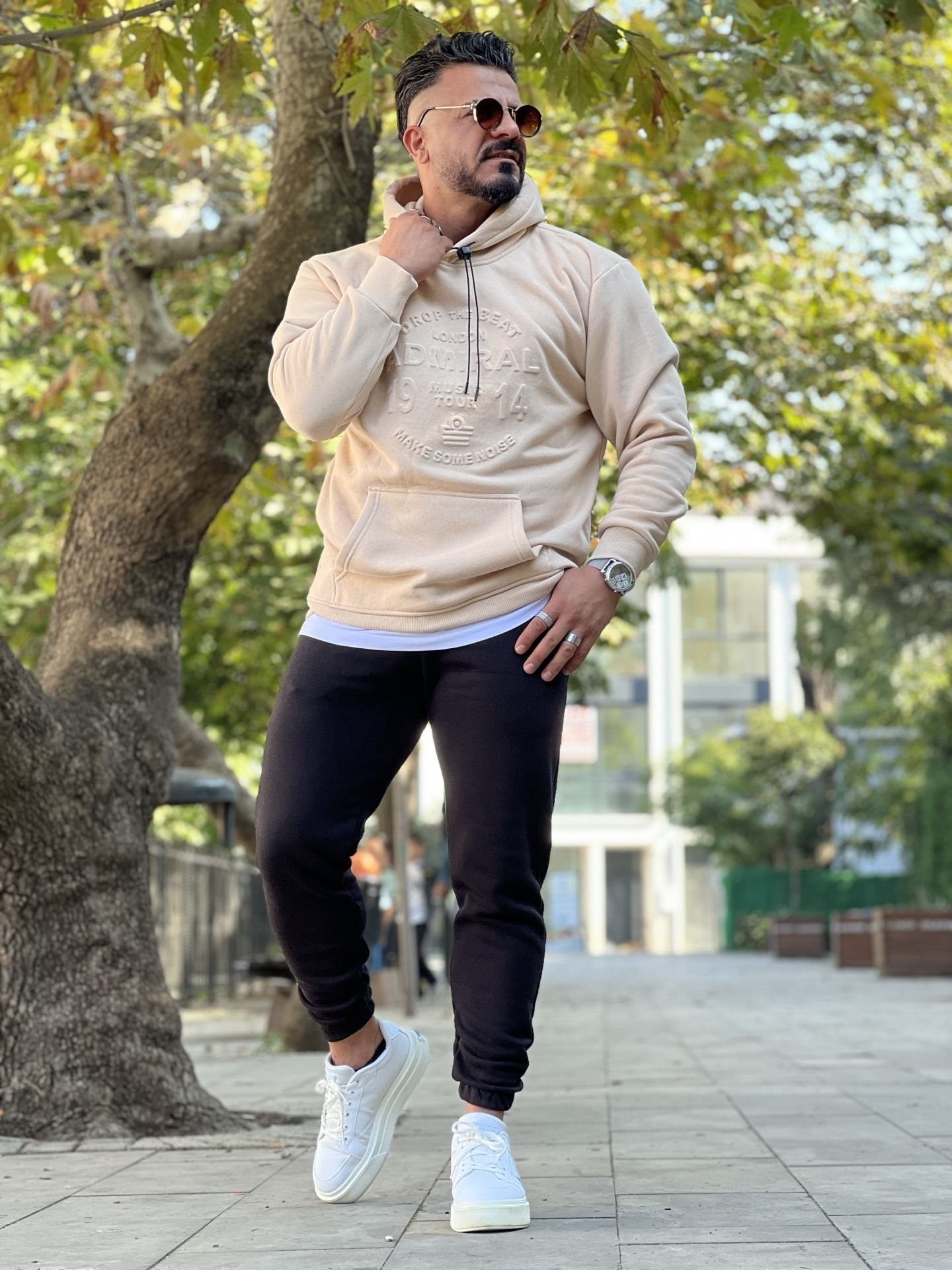 3 İplik Şardonlu Oversize Kapşonlu Sweat