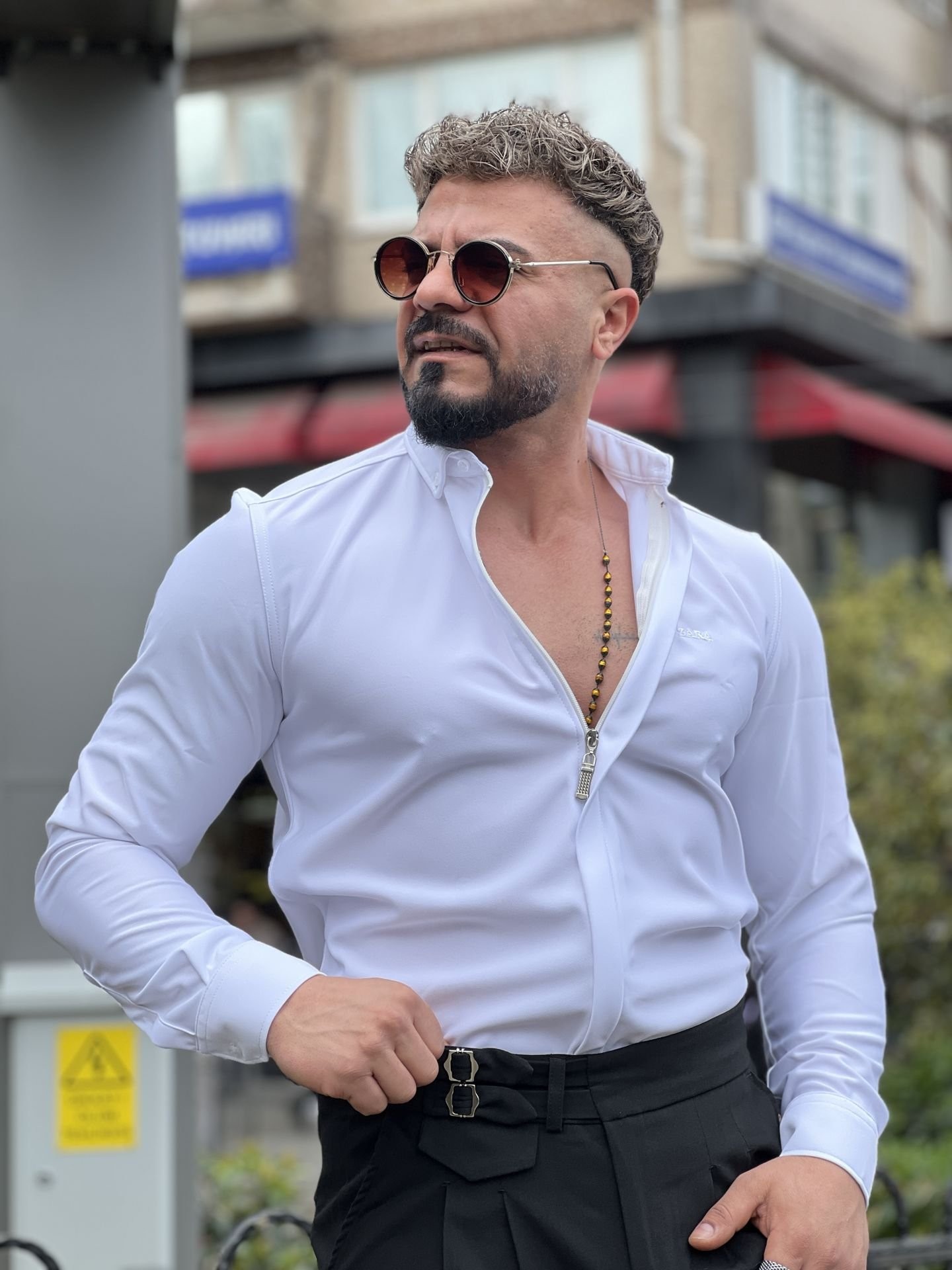 Slim Fit Fermuarlı Zara Model Gömlek