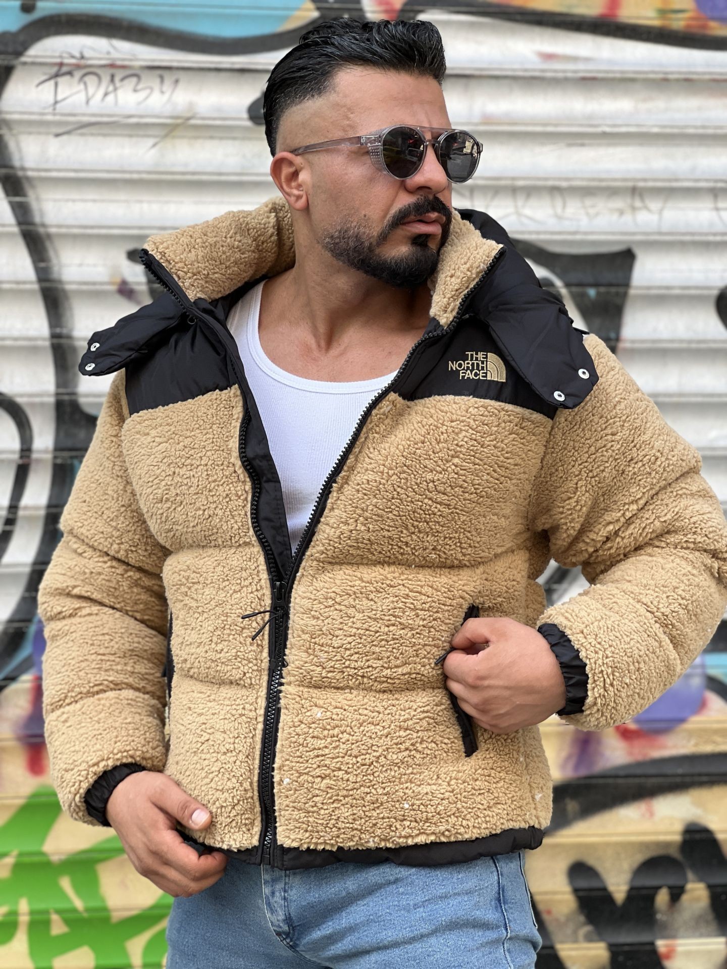 Yeni Sezon Kuzu Peluş Full Dolum Mont(Açık Kahve)