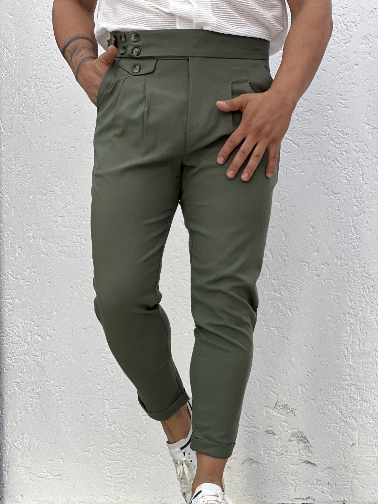 4 Düğme Likralı İtalyan Pantolon