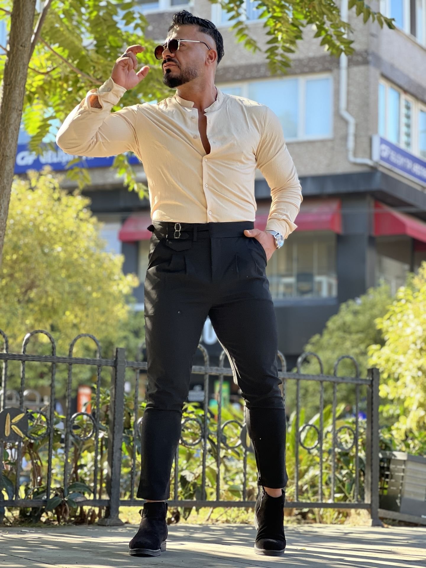 Fitilli Slim Fit Gömlek
