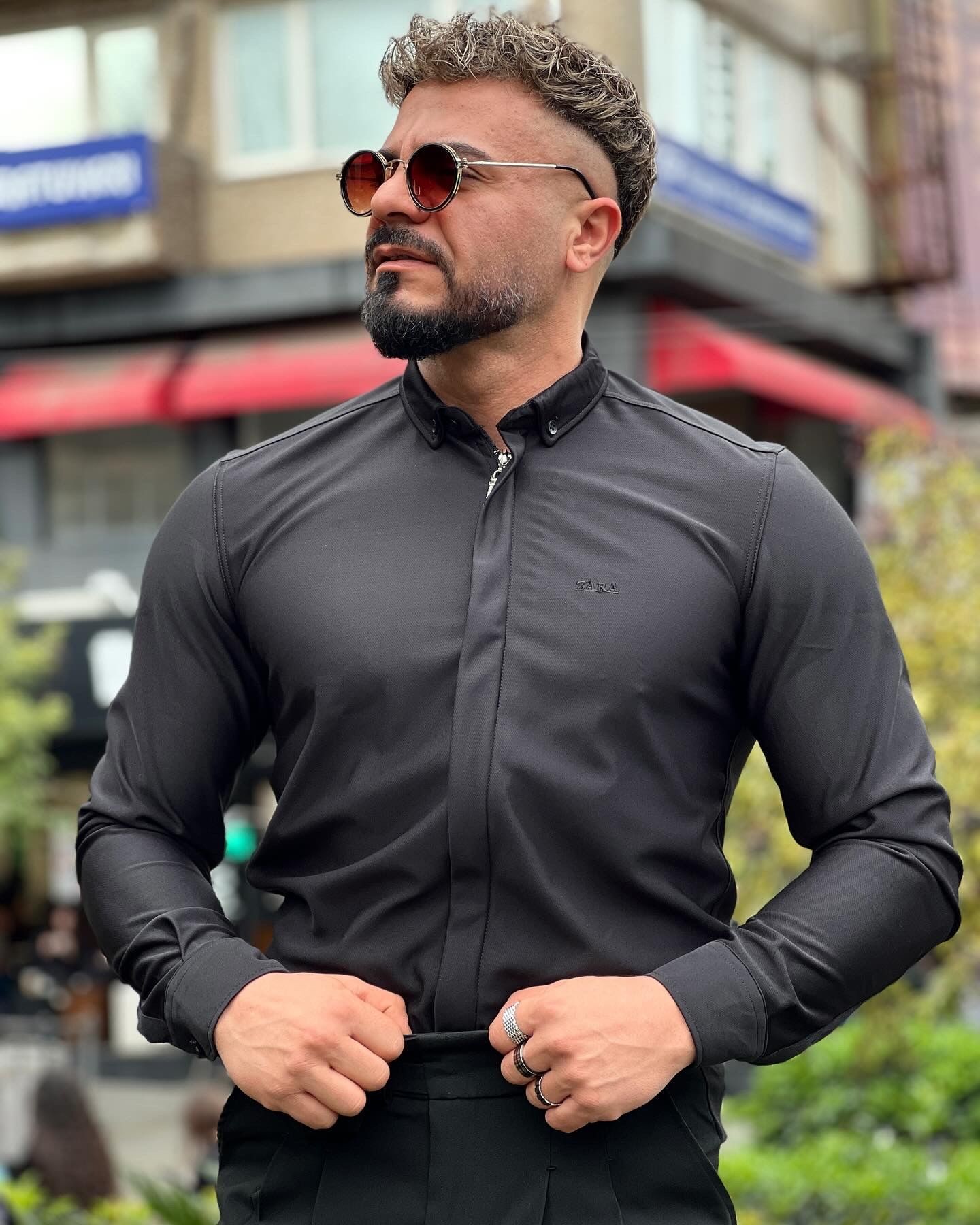 Slim Fit Fermuarlı Zara Model Gömlek