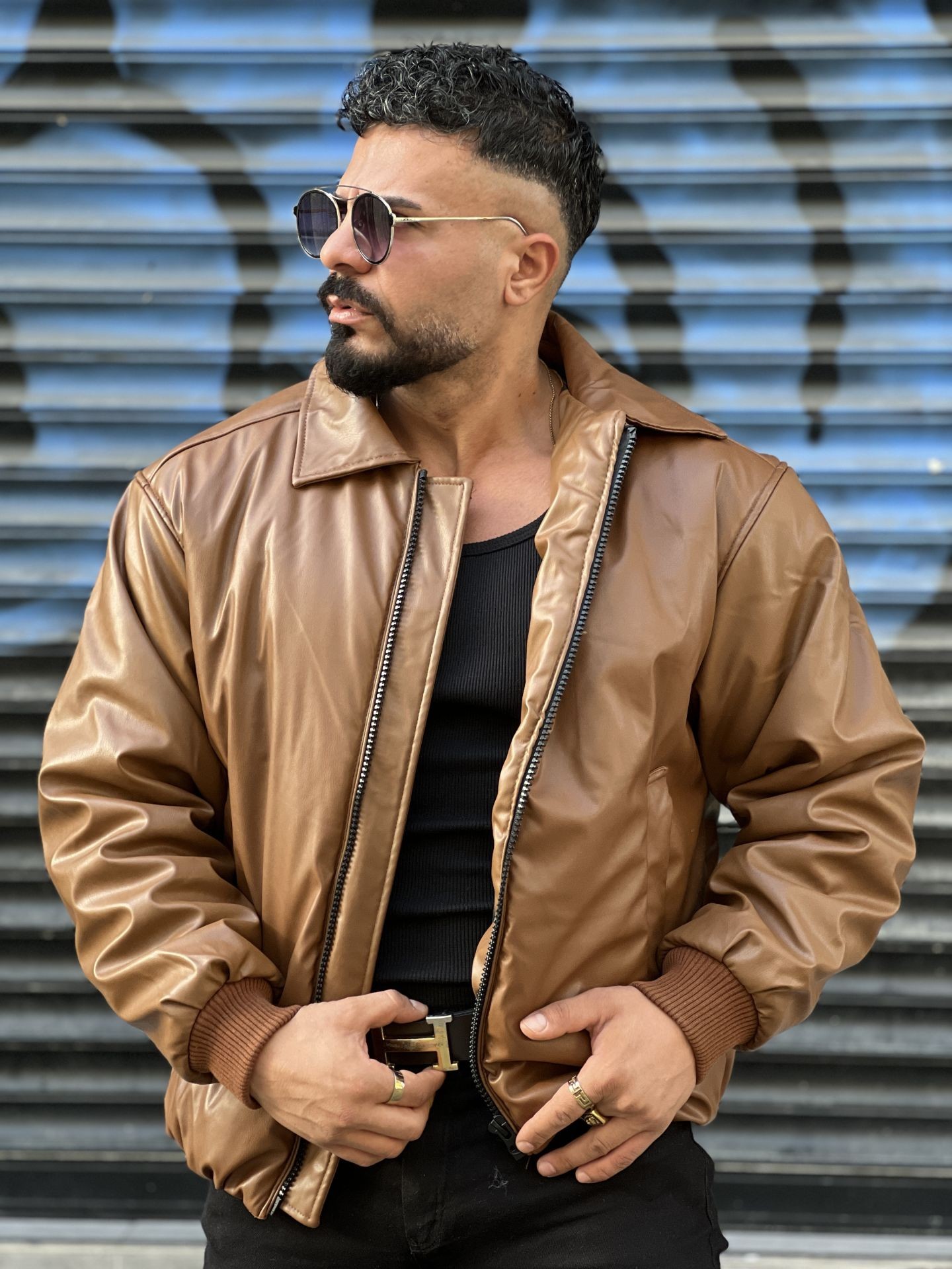 Zara Deri Şişme Mont