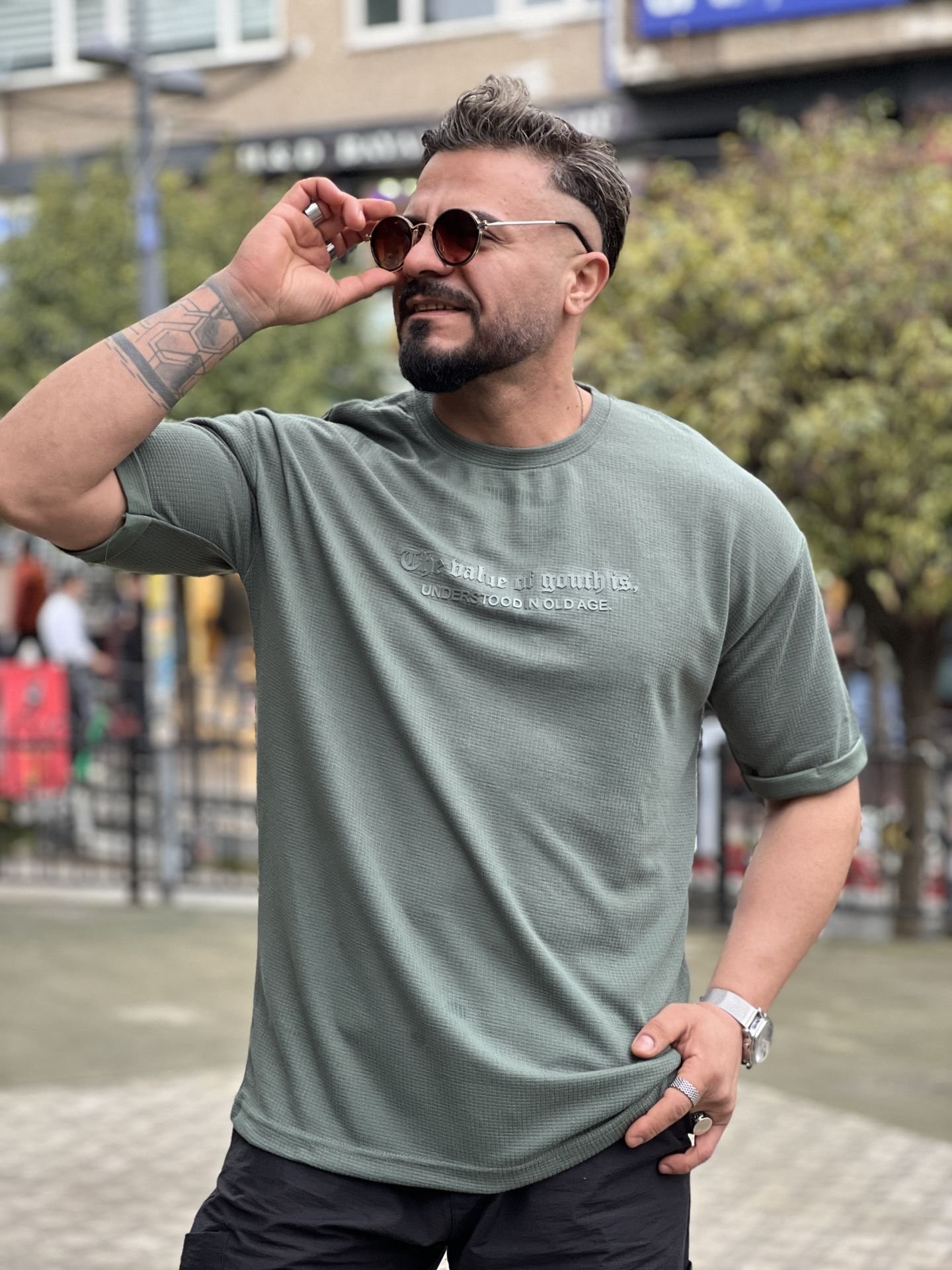 Özel Baskı Likralı Pamuk T-Shirt