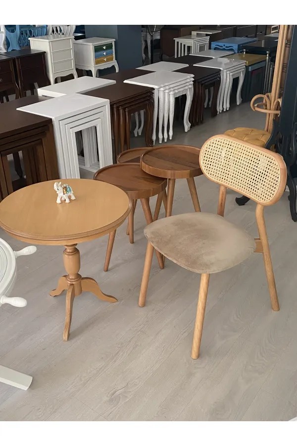 Paris Hasırlı Ahşap Sandalye