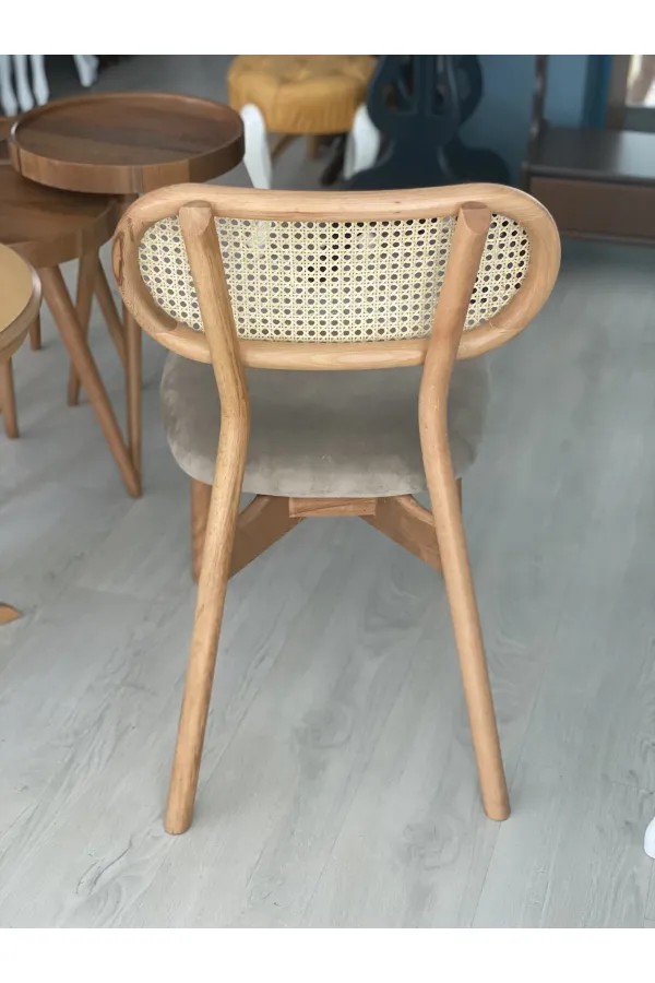 Paris Hasırlı Ahşap Sandalye
