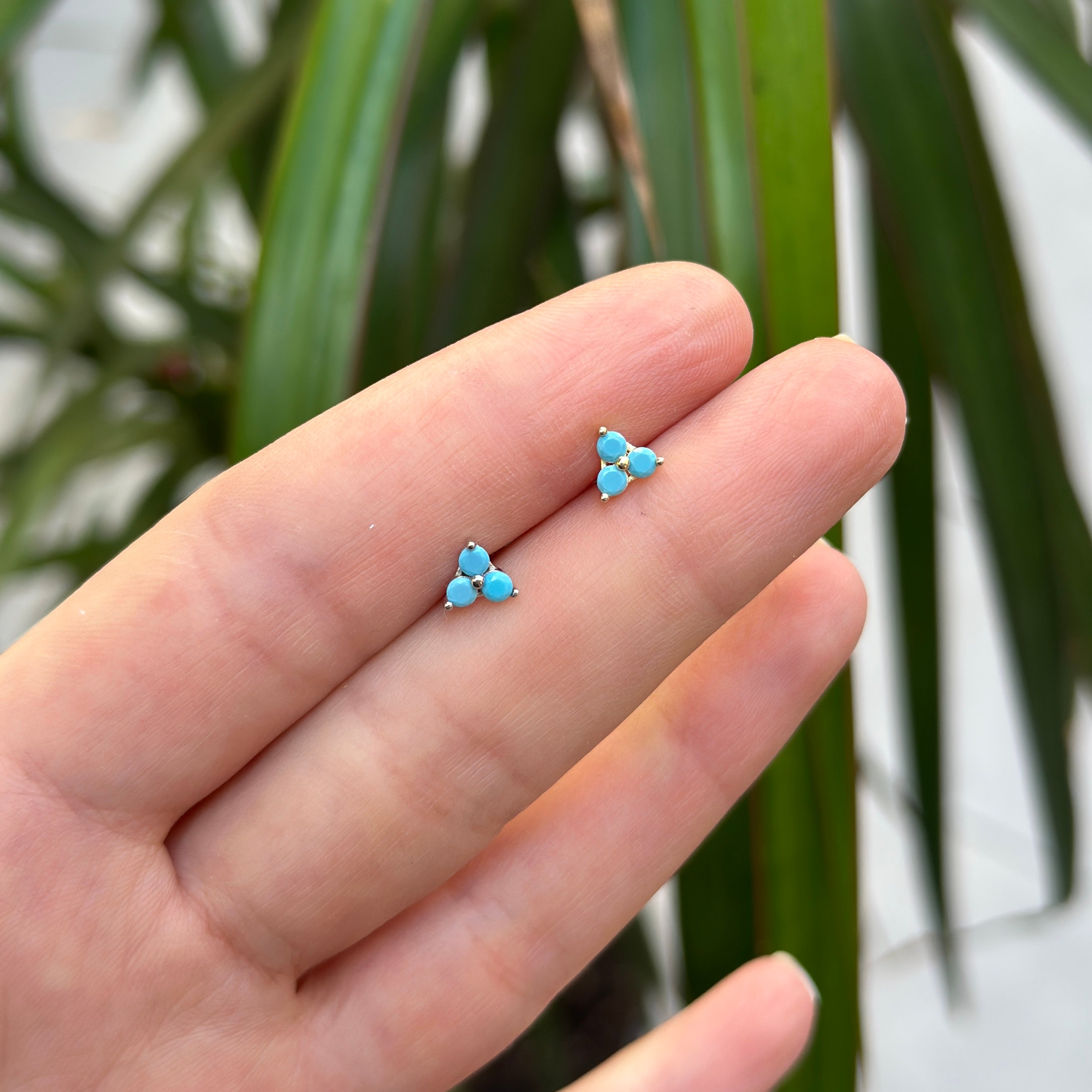 Blue Triangle Piercing