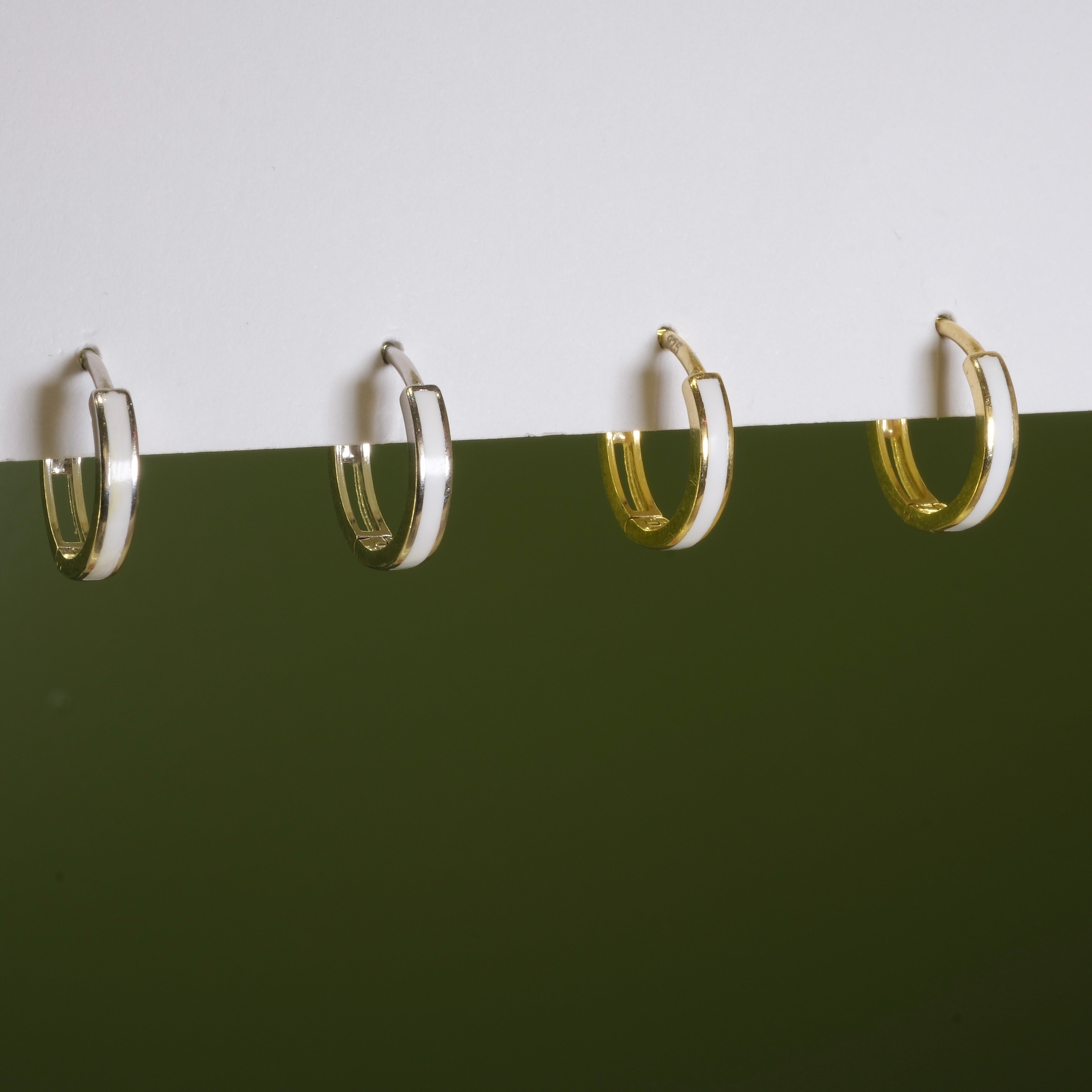 Enamel Hoop Earrings